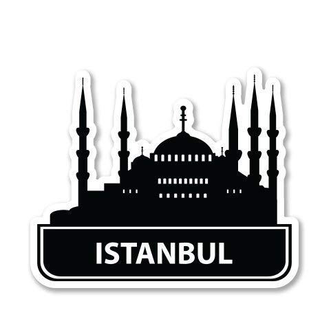 Istanbul Silver Chrome Spinning Keychain - Double Sided Keyring for Gifts & Travel