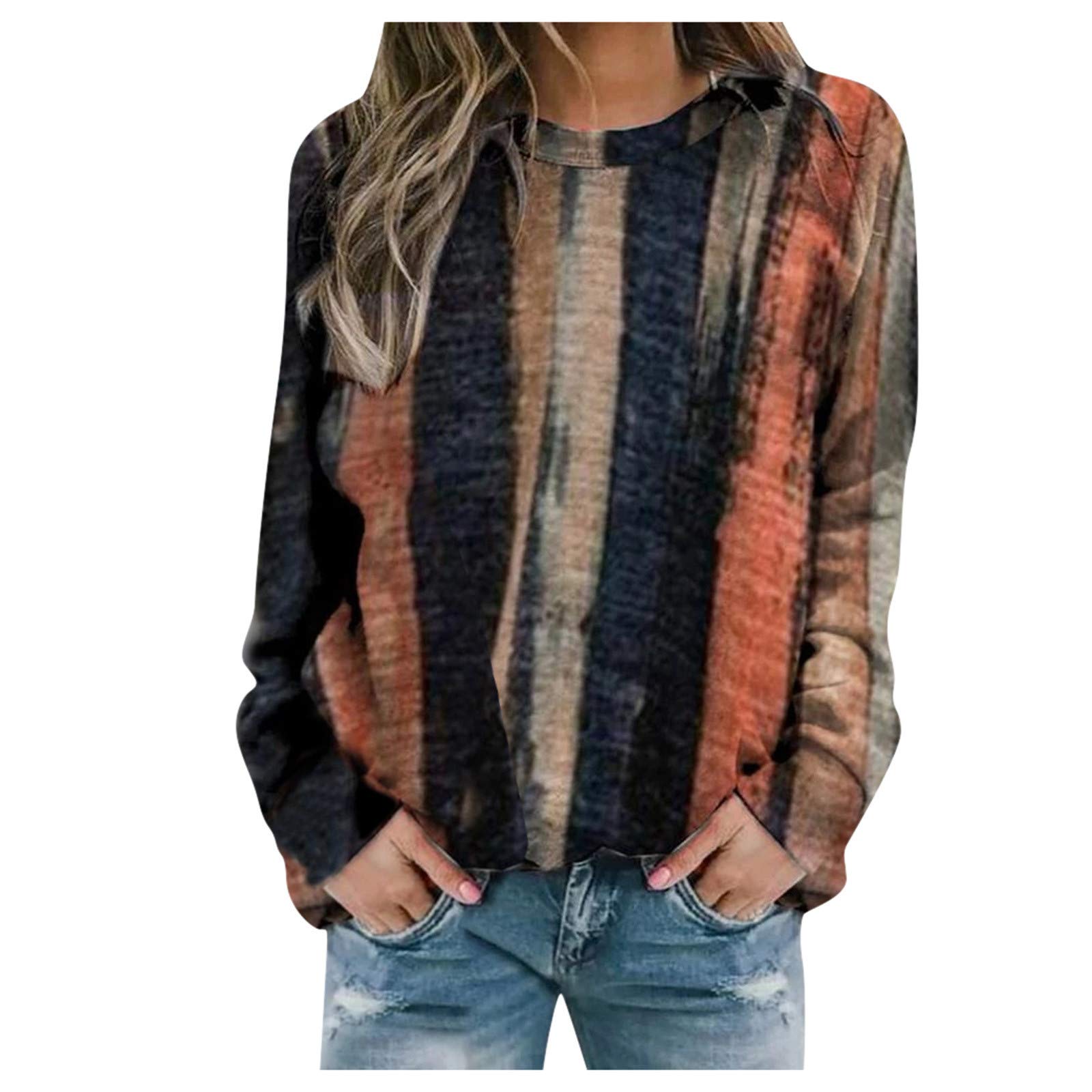 FABIURT Women's Fall Sweaters 2021 - Trendy Short Sleeve V-Neck Printed T-Shirts & Casual Blouses | Cute Graphic Tees for Summer & Everyday Wear