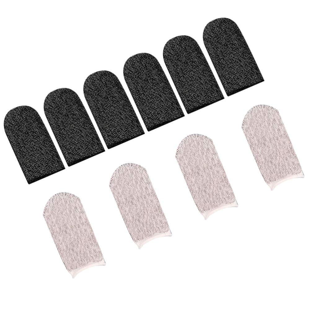 NUOBESTY 10-Pack Anti-Sweat Breathable Gaming Finger Sleeves - Touchscreen Phone Grip Protectors for Mobile Gaming | Comfortable Joystick Grips for Men & Women - Perfect for PUBG, Call of Duty & Fortnite Gameplay