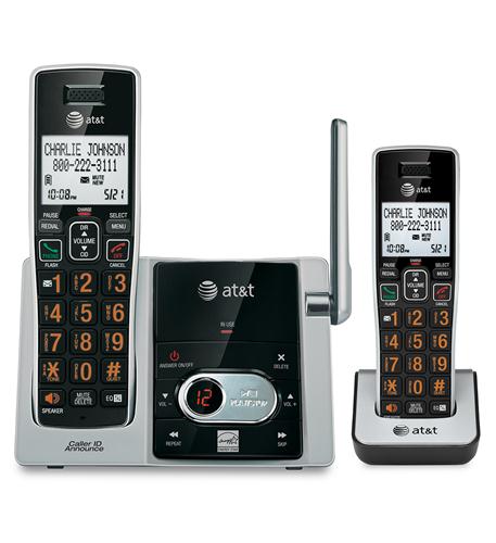 ATT CL82213 Cordless Phone with 2 Handsets, Caller ID, and Digital Answering System - Perfect for Home and Office Communication