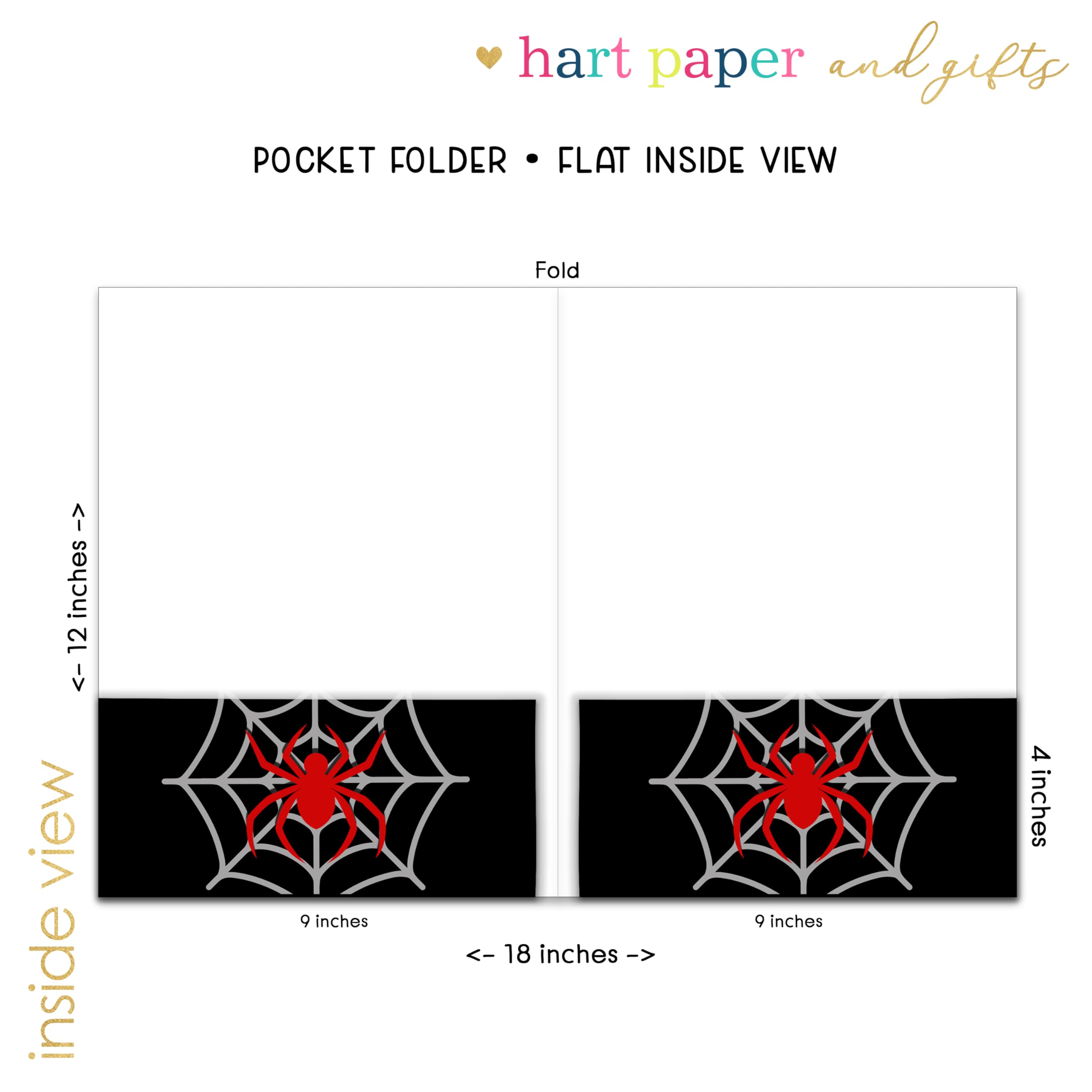 Custom Personalized Spider Bugs Pocket Folder - Back to School Supplies for Kids, Teacher Office Gift, Birthday Present for Boys & Girls - Perfect for Homework Organization, Classroom Activities & Gift Giving