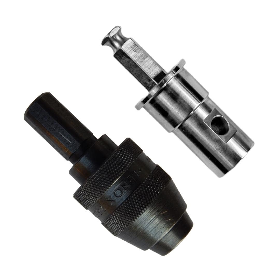 EZ Ice Auger Drill Adapter - Quick Connect for Pistol Bit, K-Drill & Lite-Flite - Electric Drill Auger Attachment for Ice Fishing - Compatible with Cordless Drills - Perfect for Winter Ice Fishing & DIY Projects