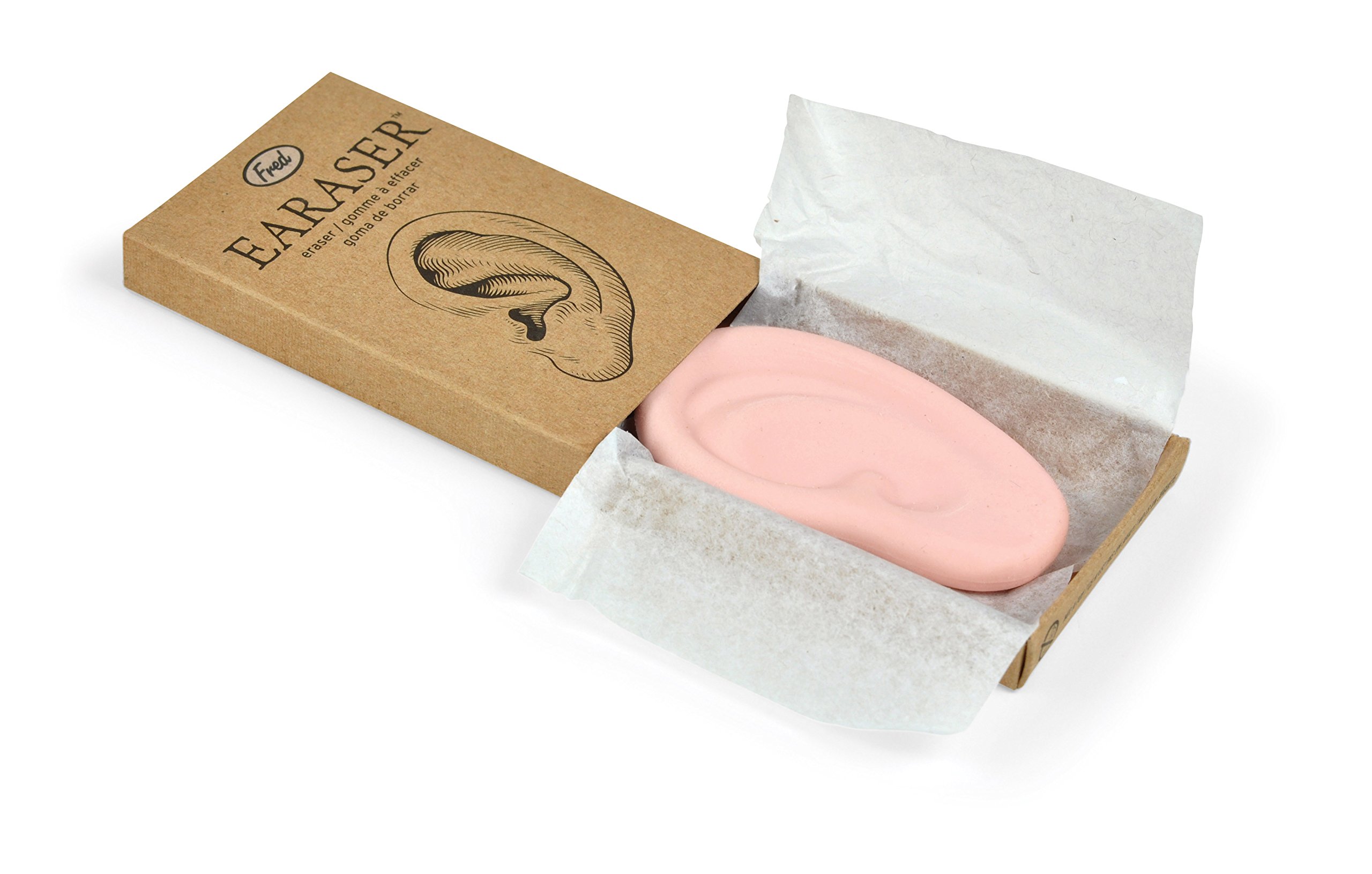 Genuine Fred EARASER - Fun Shaped Rubber Pencil Eraser for School, Office & Art Supplies - Cute Ear-Shaped Design for Kids & Adults - Perfect for Desks, Classrooms & Gifts