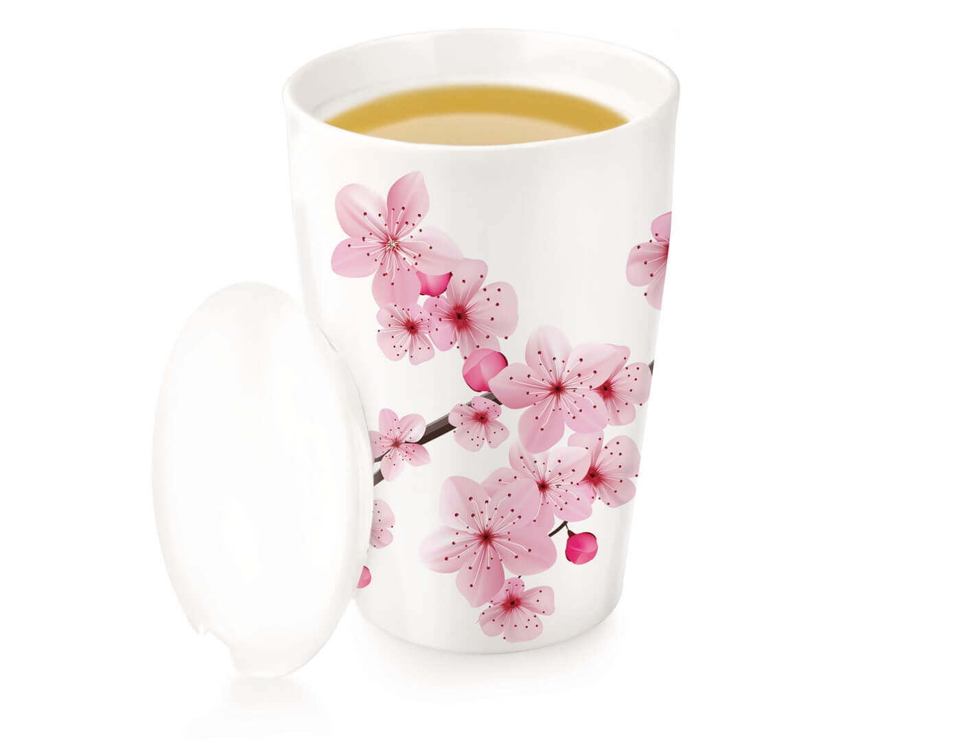 KATI® Hanami Steeping Cup with Infuser - Premium Loose Leaf Tea Brewing Cup for Hot & Iced Tea - Perfect for Home, Office & Tea Ceremony Use