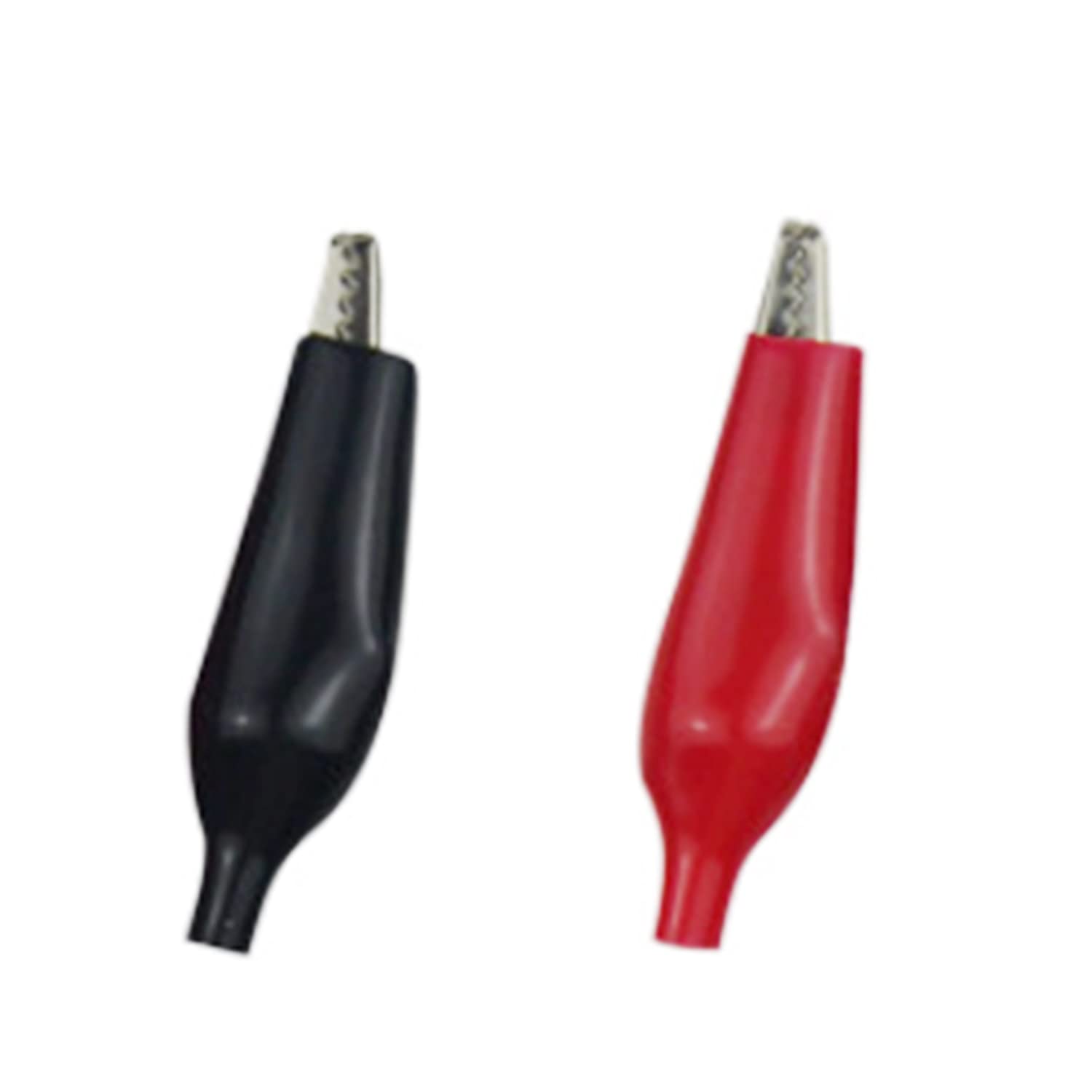 Fielect 120Pcs Insulated Alligator Clips - Red & Black Electrical Test Clamps for DIY & Repair