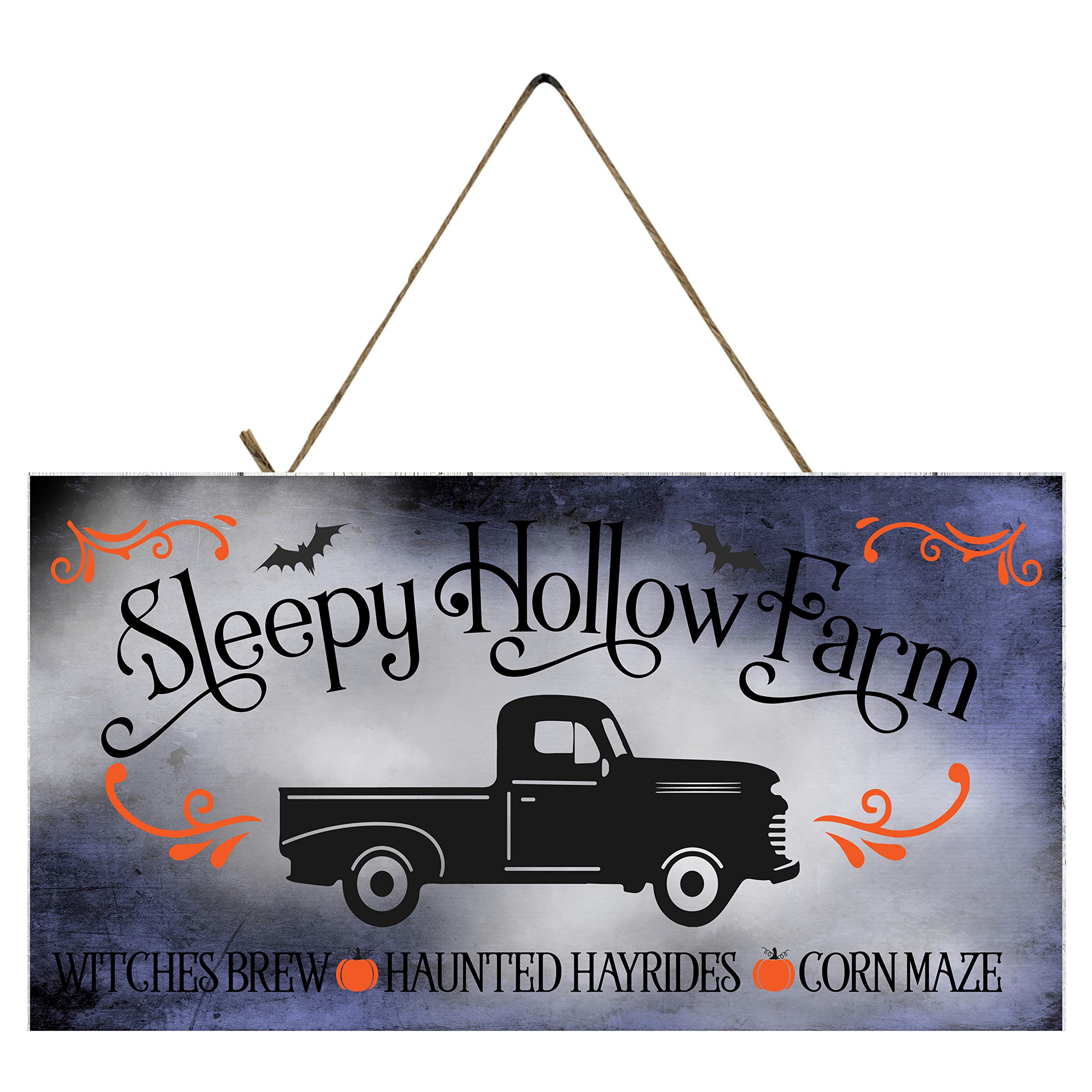 Twisted R Design Halloween Wood Sign - Sleepy Hollow Wall Decor (10x5 inches) - Funny Home Art for Living Room, Kitchen, or Party - Perfect for Halloween Decorations & Gifts