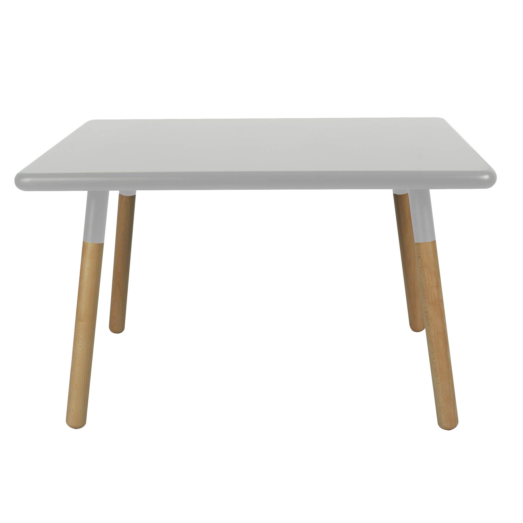 ACEssentials Kids Dipped Table and Stool Set - Gray Wooden Children's Furniture for Playroom, Classroom & Home Learning Activities