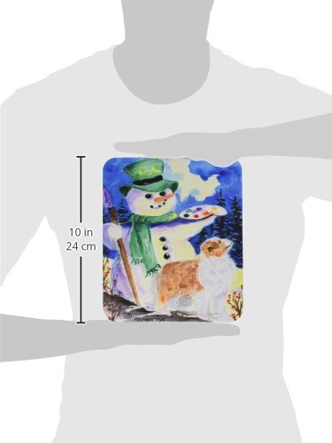 Snowman with Australian Shepherd Mouse Pad - Large Washable Non-Slip Desk Mat for Home Office, Gaming & Computer Work | Cute Winter-Themed Mousepad for Laptop & PC Users | Perfect Gift for Dog Lovers & Christmas Decor