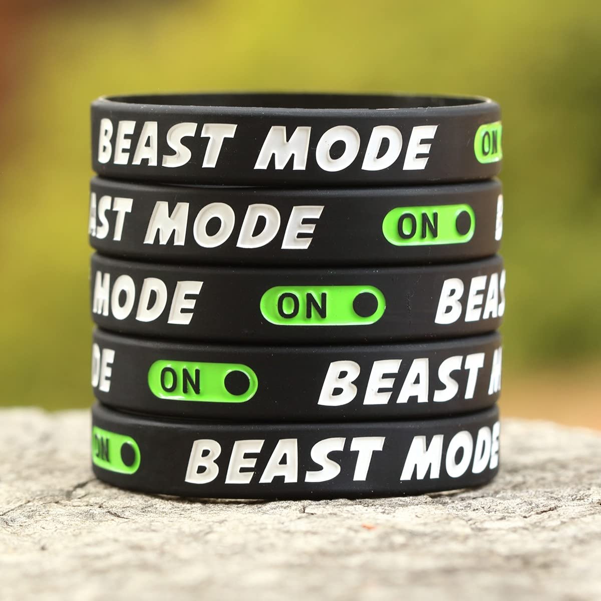 15 Beast Mode Bracelets for Men - Stainless Steel Motivational Wristbands for Fitness, Workout & Gym - Perfect for Athletes, Bodybuilders & Weightlifting