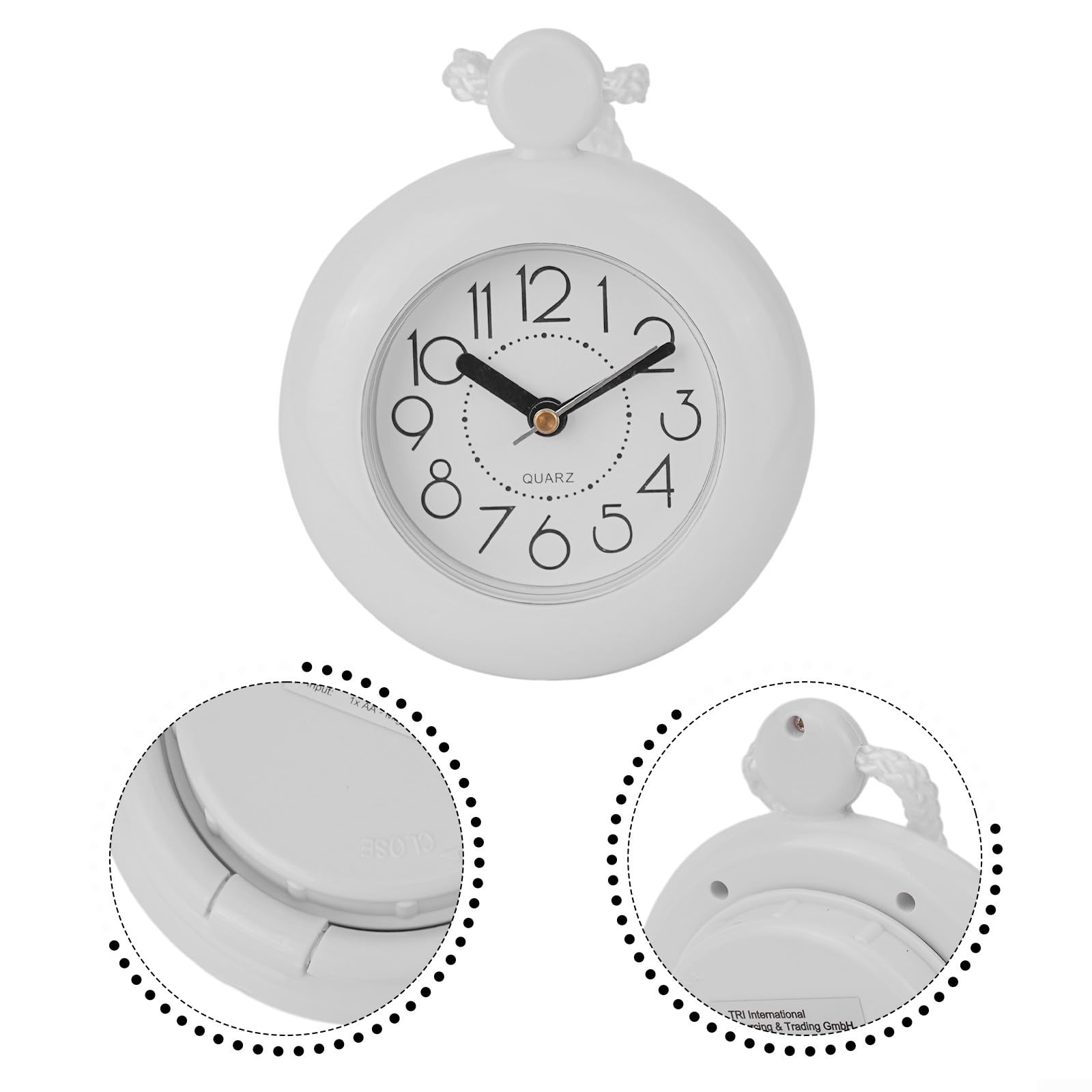 Waterproof Multipurpose Bathroom Clock - Hangable Design for Kitchen, Bedroom & Living Room - Perfect for Shower, Gym Locker & Outdoor Use