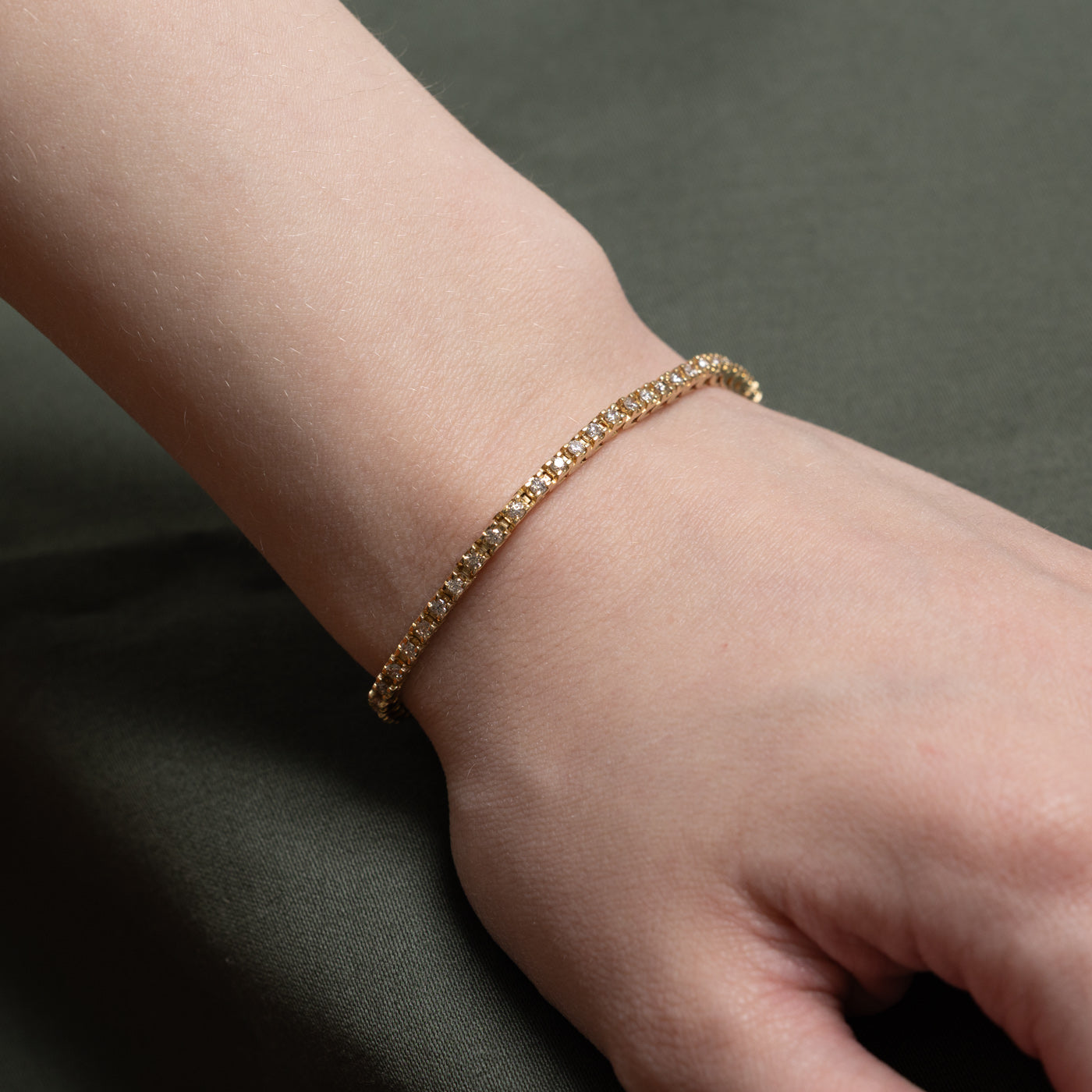 1.25ctw Diamond Tennis Bracelet for Women | 14K White Gold | 6.5