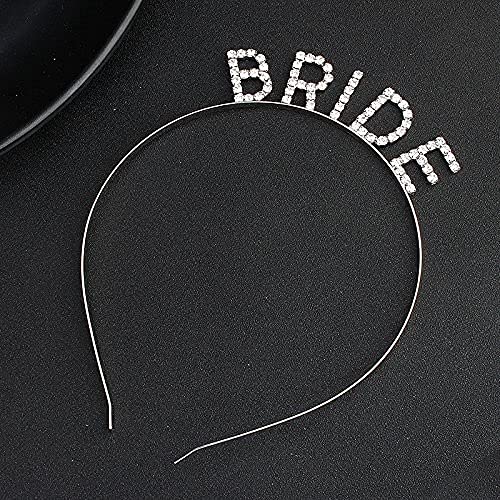 Sparkling Rhinestone Tiara Headband for Bachelorette Party, Bridal Shower & Wedding - Elegant Bride Hair Accessories for Special Occasions