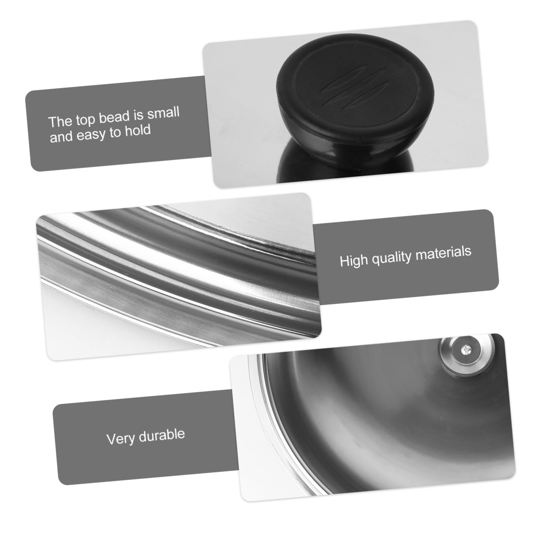 Premium Stainless Steel Cooking Pot Lid - Heat Resistant & Anti-Scald Wok Cover for Kitchen, Restaurant & Teppanyaki Cooking - Universal Fit for Skillets, Pans & Cookware - Durable Kitchen & Commercial Use Accessory