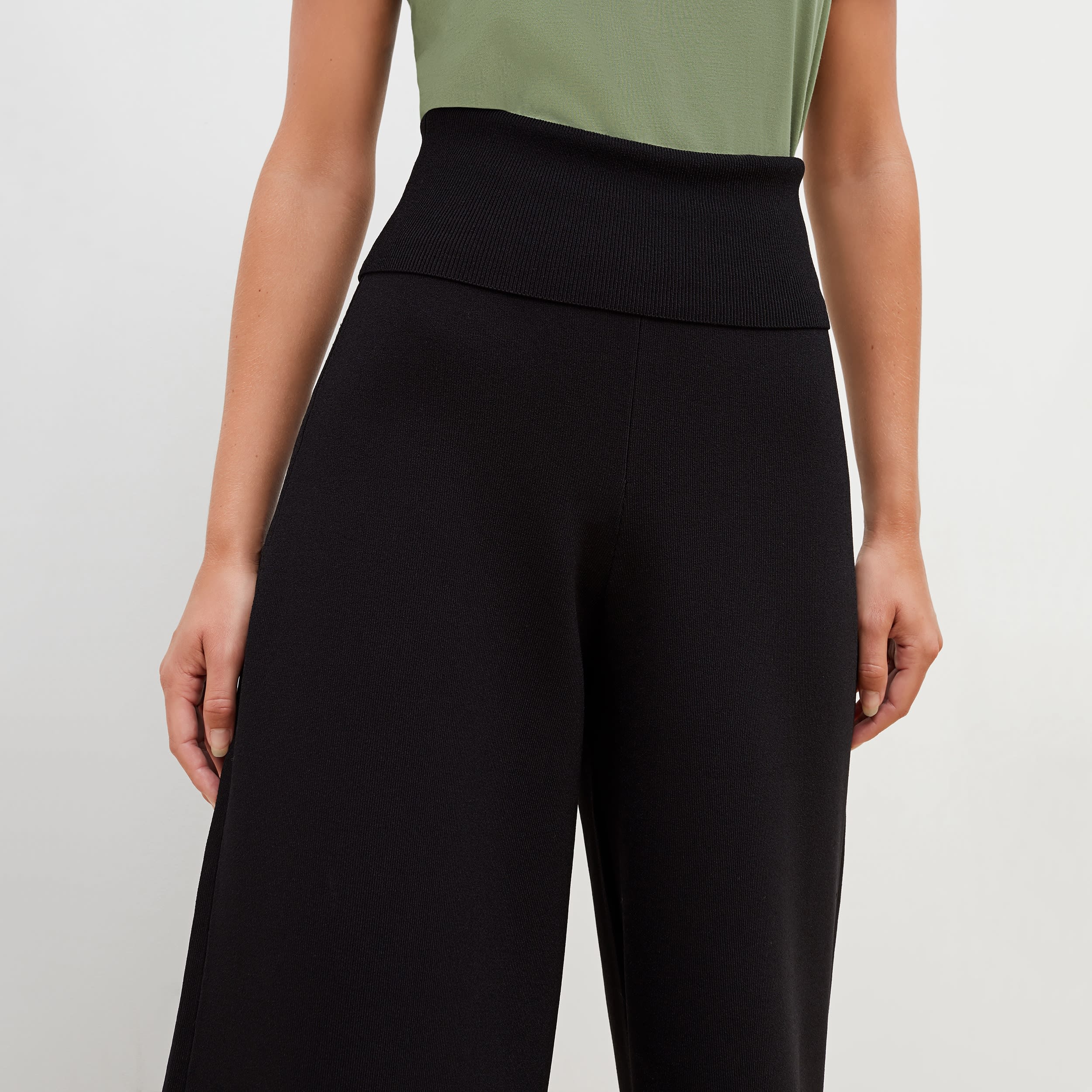 Rogala Stretch Culotte Jumpsuit & Knit Cardigan Set in Black | Comfortable Lounge Wear for Women | Perfect for Yoga, Travel, and Casual Outings