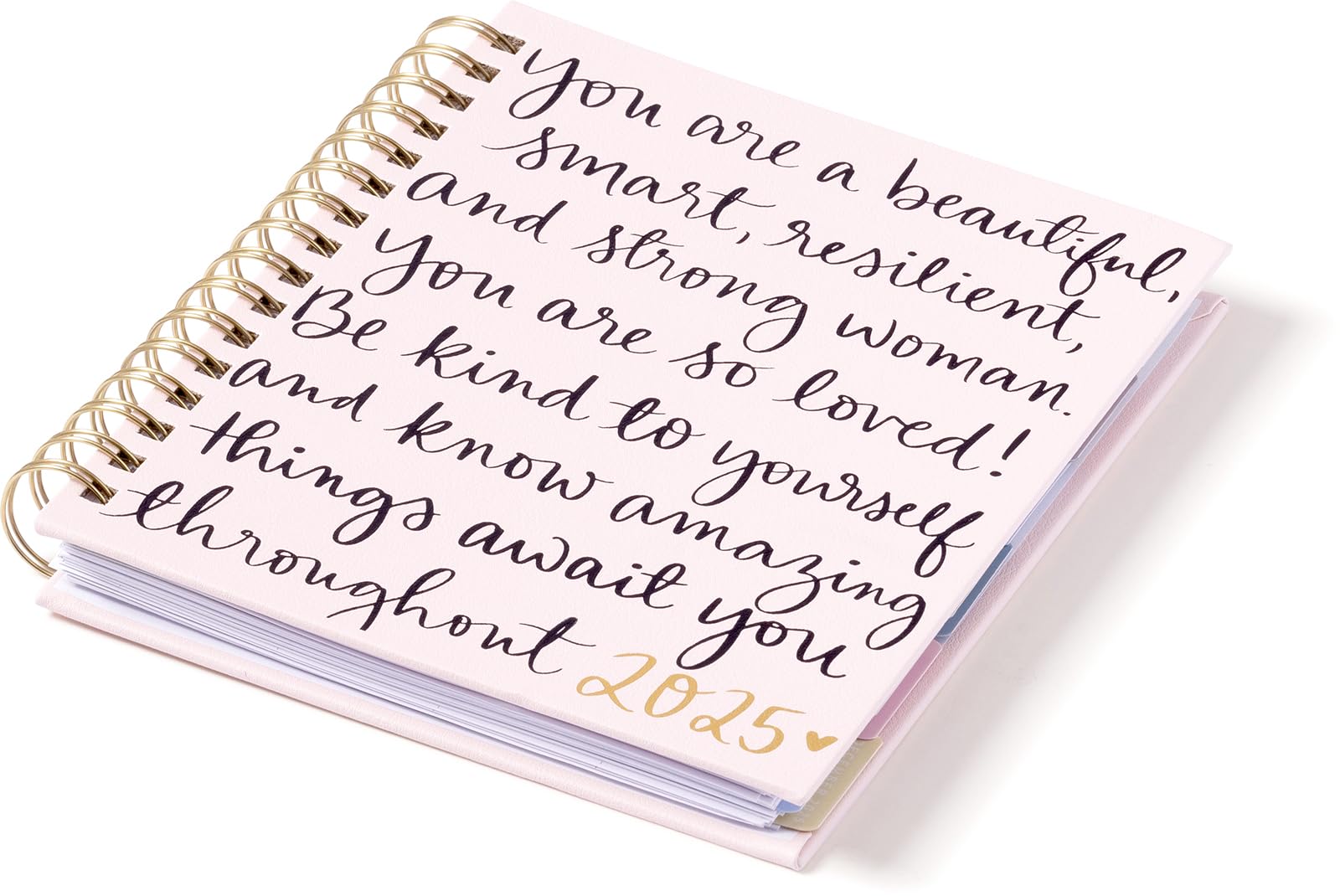 Eccolo 2025 Spiral Planner - Weekly & Monthly Agenda with Inspirational Quotes, Sticker Sheets, Hardcover (7.75