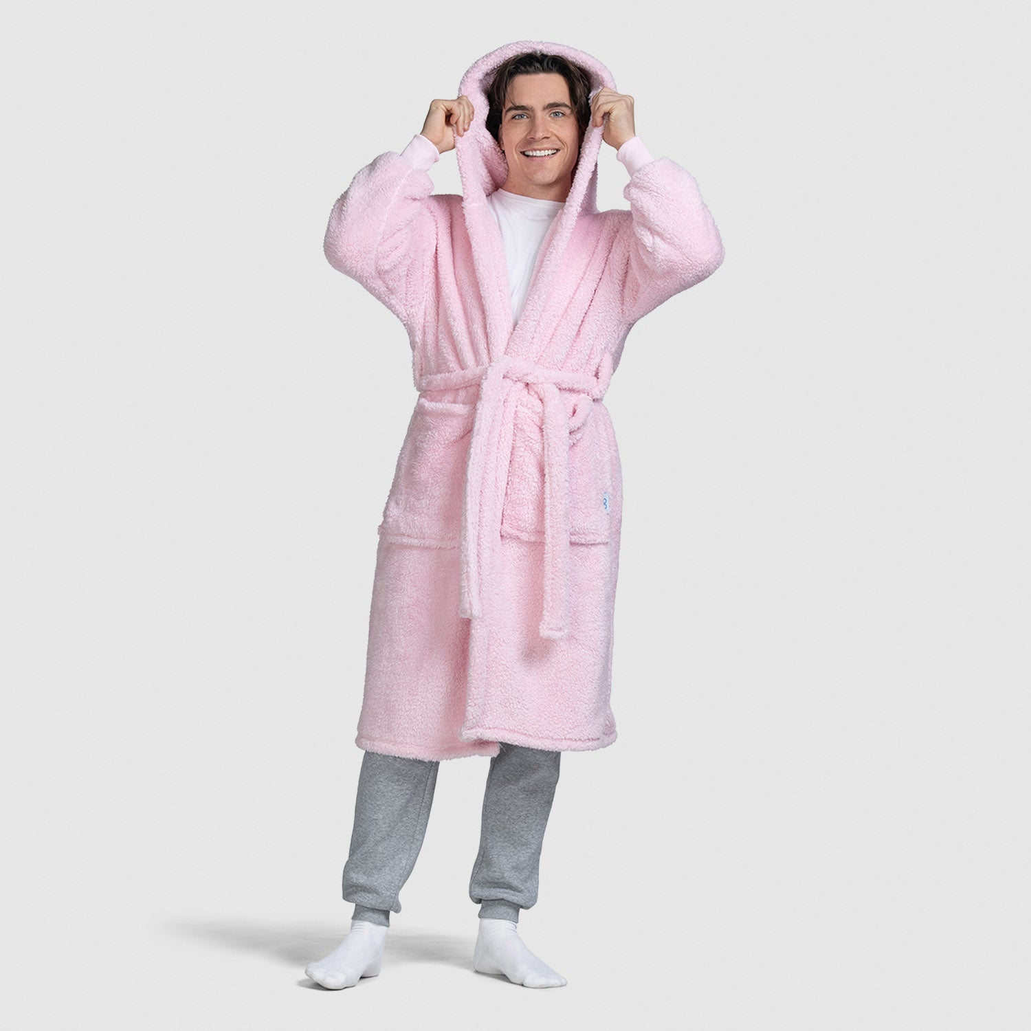 Cozy Fluffy Pink Oodie Robe for Women - Ultra Soft Fleece Lounge Wear - Perfect for Relaxing at Home, Lounging & Winter Comfort