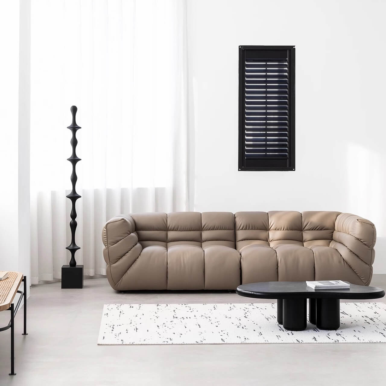 Modern Black Microfiber Leather Sectional Sofa with Solid Wood Frame - Comfortable L-Shaped Couch for Living Room, Home Theater & Office Lounge