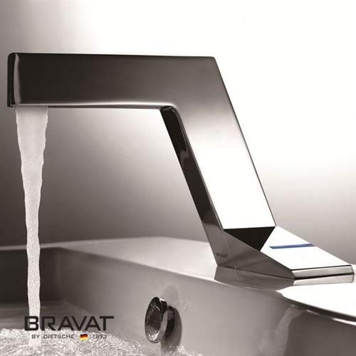 Bravat Commercial Electronic Touchless Faucet - Automatic Sensor Kitchen Sink Faucet for Restaurant, Hotel, Hospital, and Public Restrooms - ADA Compliant, Water Saving, and Hygienic Design