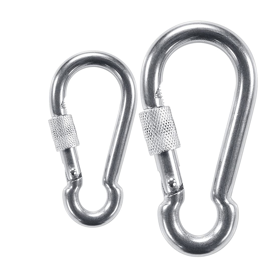 PROND Heavy Duty Locking Carabiners - 316 Stainless Steel Screw Gate Carabiner Hooks for Rock Climbing, Hiking, Camping & Outdoor Safety Gear