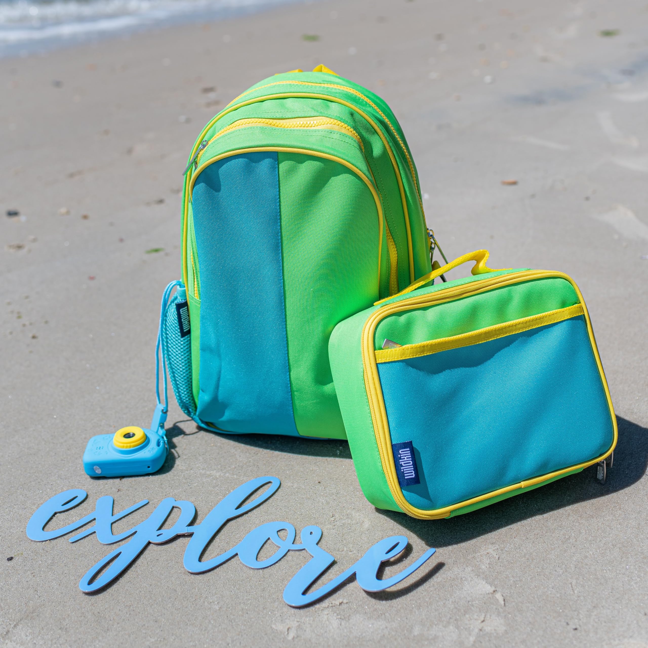 Wildkin 15-inch Kids Backpack - Durable Padded School Backpack with Adjustable Straps for Boys & Girls - Monster Green - Perfect for Elementary School, Day Trips & Outdoor Adventures
