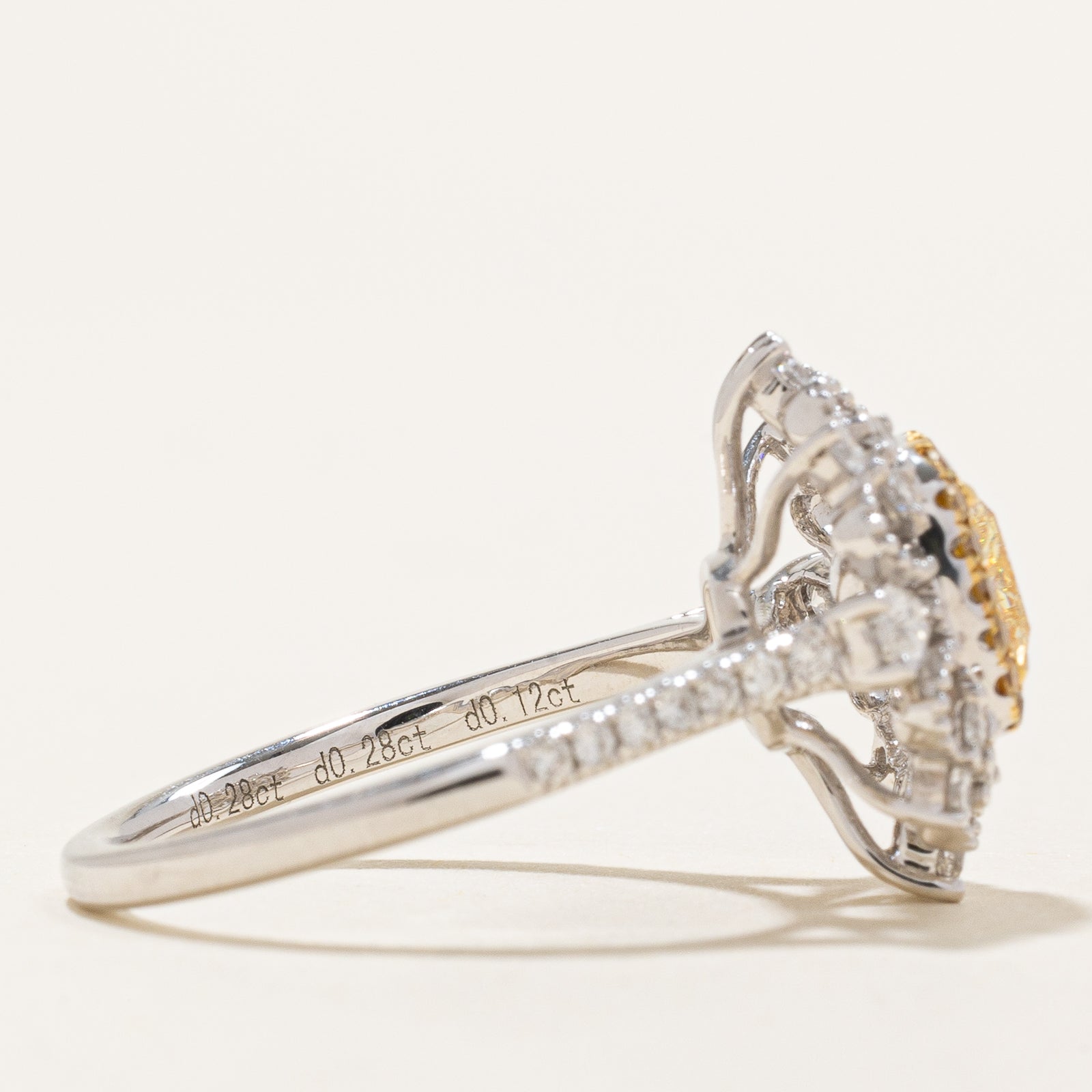 1.03ct Fancy Light Yellow Diamond Engagement Ring | 0.12ctw & 0.56ctw Side Stones | Size 6.25 | Perfect for Proposals, Anniversaries & Special Occasions