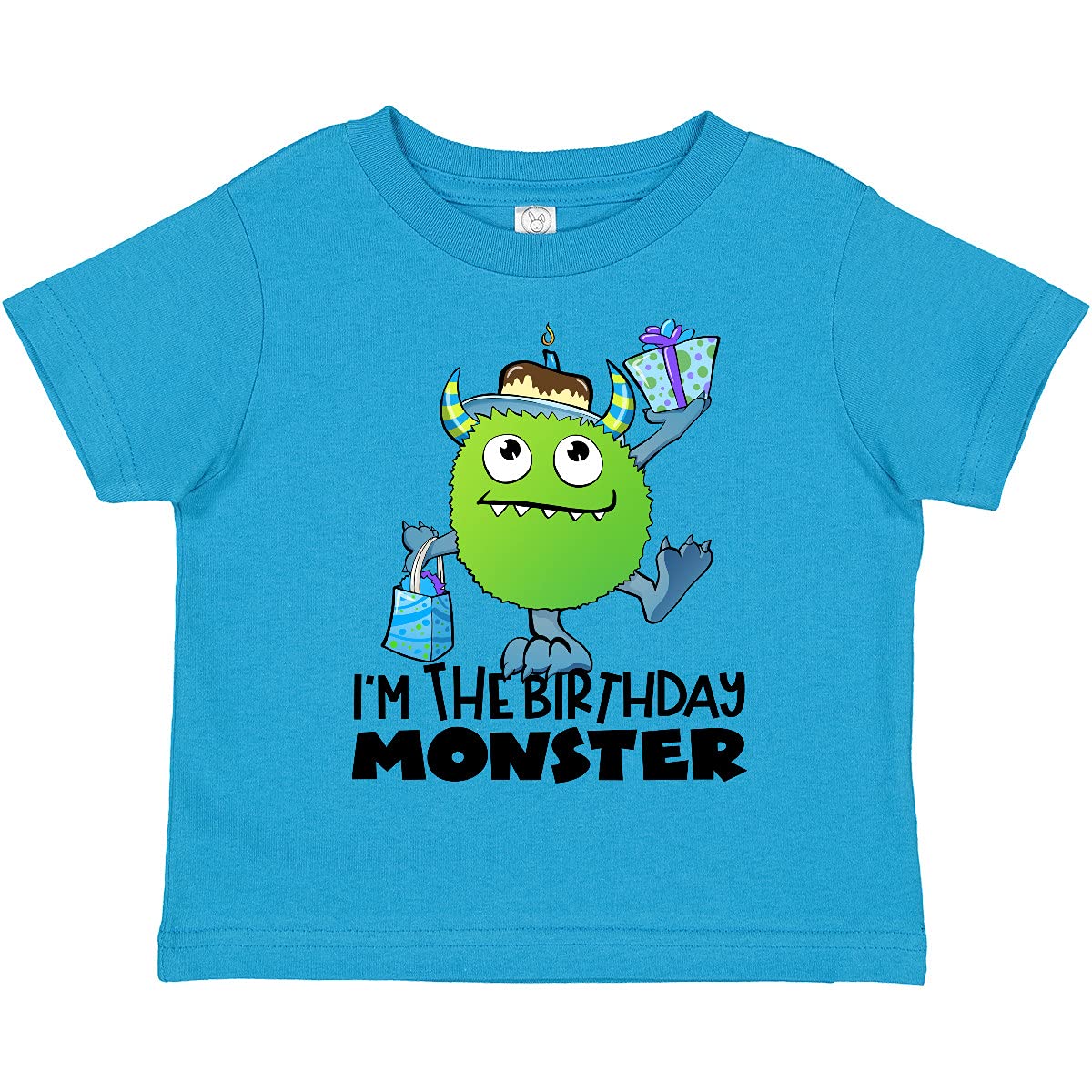 Inktastic 'I'm The Birthday Monster' Green Toddler T-Shirt - Cute Birthday Outfit for Toddlers & Kids Party Wear