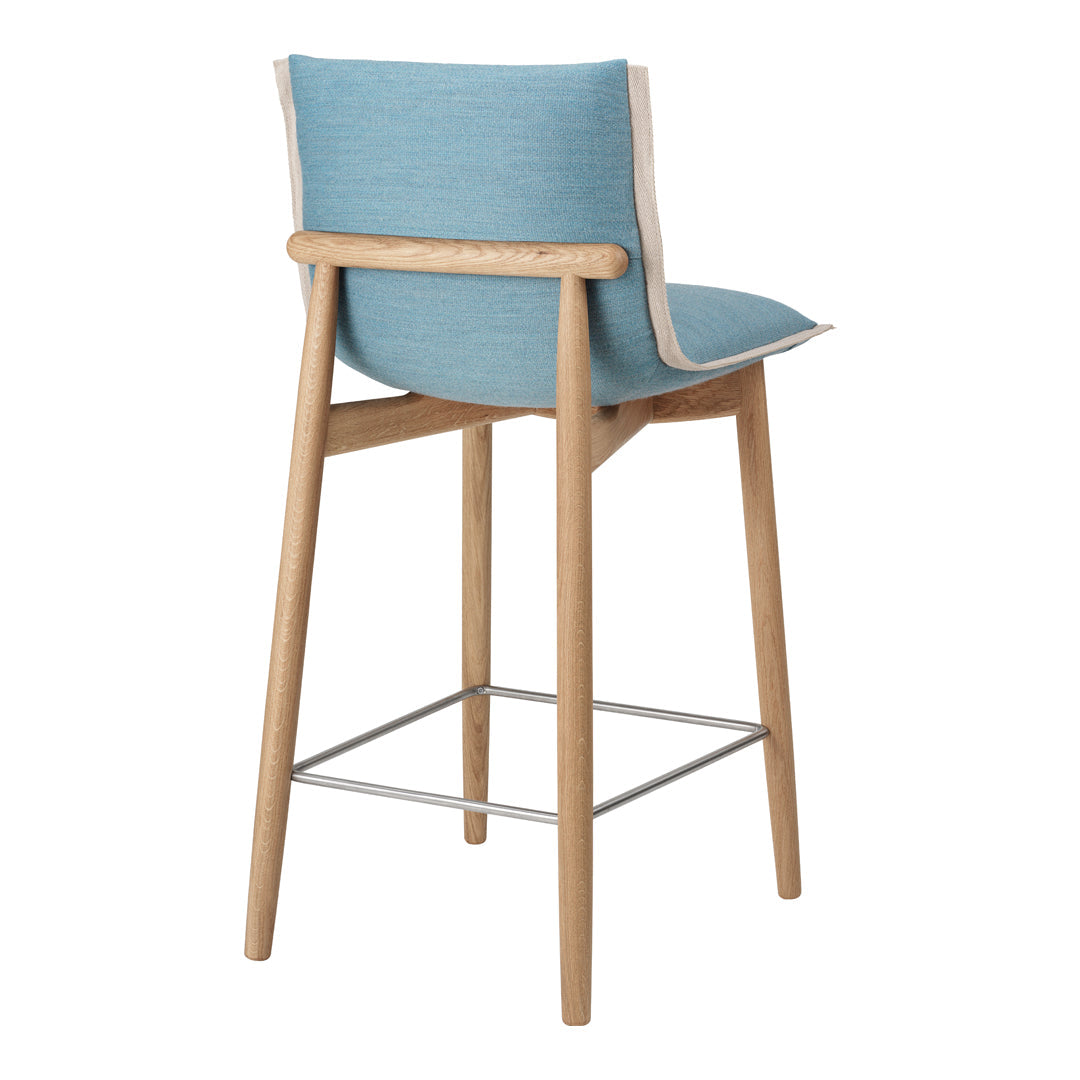 E007 Embrace Counter Stool - Modern Kitchen Bar Stool with Back Support, Adjustable Height for Breakfast Nook, Home Bar & Dining Area - Perfect for Small Spaces & Contemporary Decor
