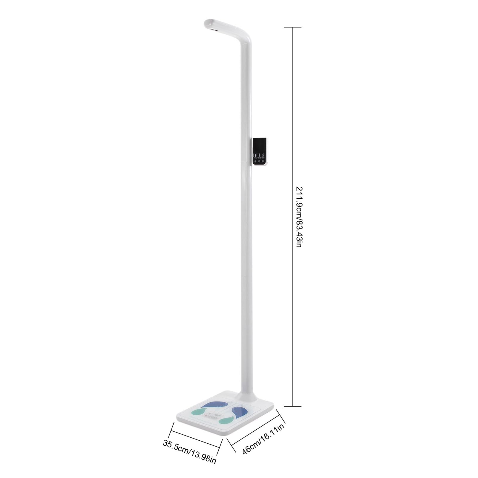 Professional Medical Scale for Doctors - Digital Body Weight and Height Measurement with Body Fat Analysis, Touchless Sonar Stadiometer for Clinics, Hospitals & Home Health Monitoring