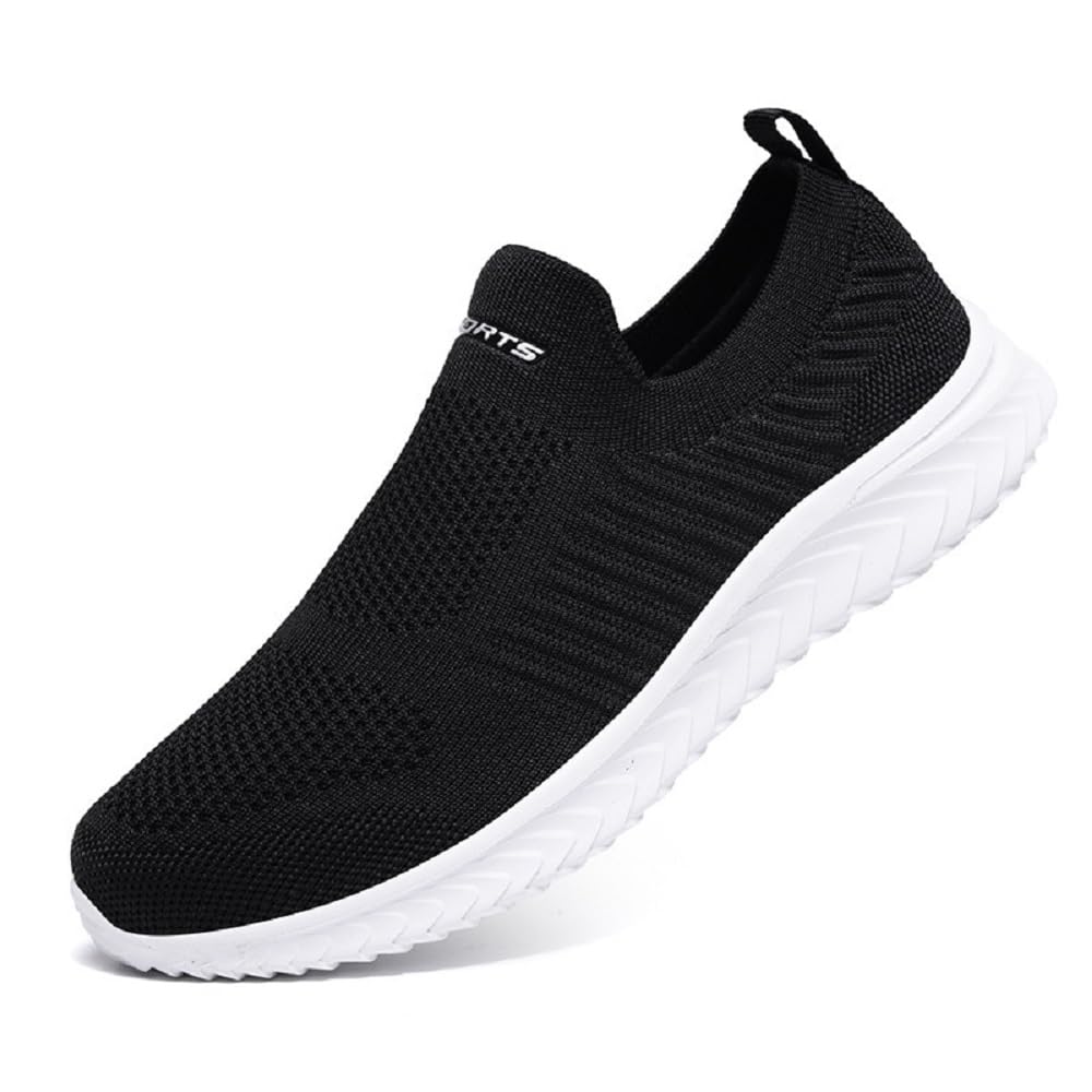 Women's Slip On Walking Shoes - Breathable Knit Tennis Sneakers for Women - Lightweight Casual Shoes for Walking, Travel & Everyday Wear - Perfect for Workouts, Errands & Comfortable Daily Use