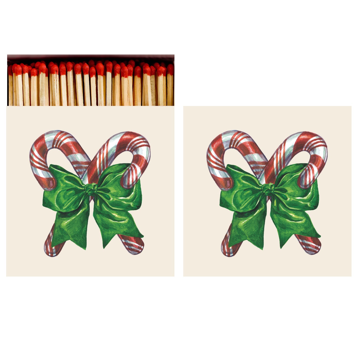 Festive Candy Cane Christmas Matches - Holiday Decorative Matches for Fireplace, Candle Lighting & DIY Crafts - Perfect for Xmas Decorations & Winter Celebrations