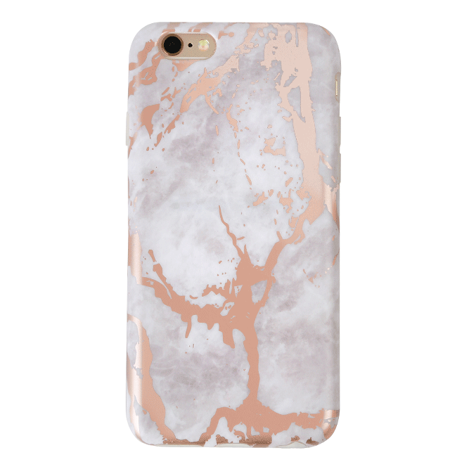 Elegant White Marble Rose Gold iPhone Case - Premium Protective Cover for iPhone 13/14/15 Pro Max - Perfect for Everyday Use, Travel & Special Occasions