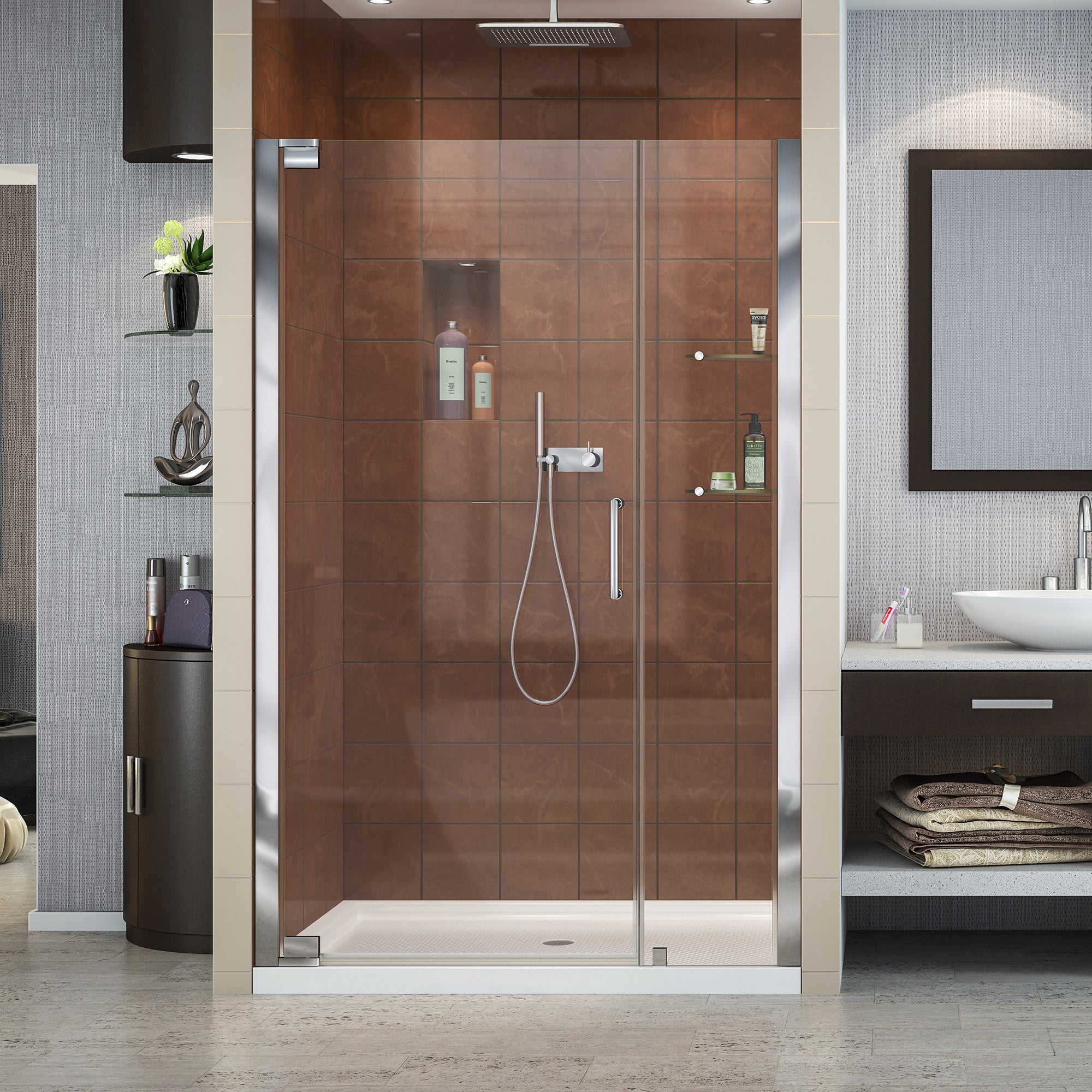 DreamLine Elegance Frameless Pivot Shower Door 37.25