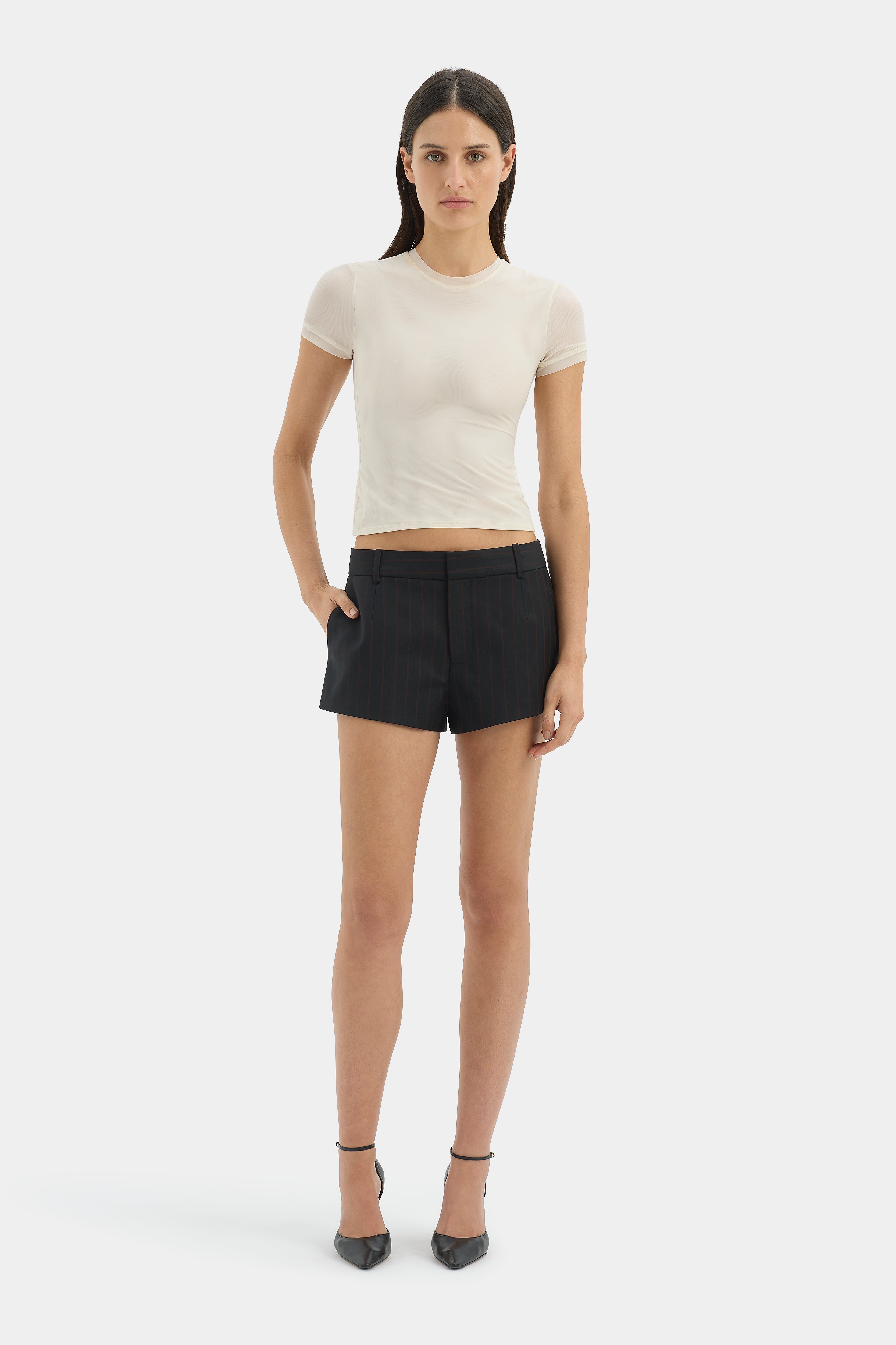 Sorrentino Mini Shorts for Women - Comfortable Stretchy High Waist Denim Shorts - Perfect for Summer, Beach, and Casual Outings