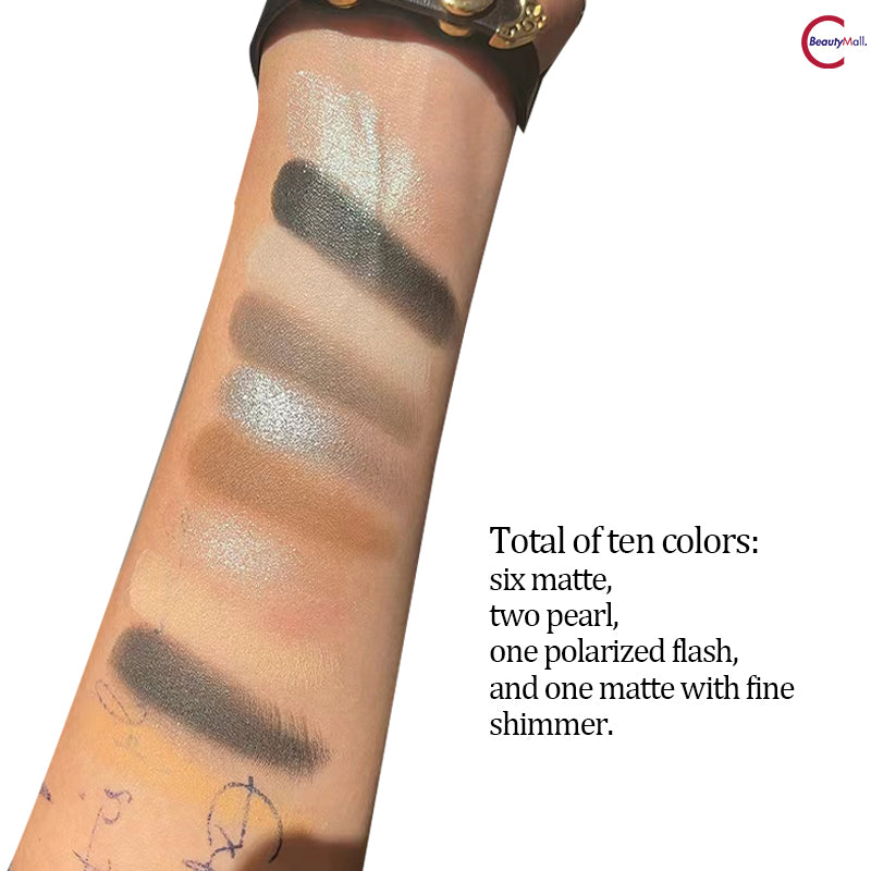 BEEKY BEAM Nightfall Coffin Eyeshadow Palette - 12 Matte & Shimmer Shades, Vegan & Cruelty-Free Makeup for Smokey Eye & Evening Looks - Perfect for Party, Date Night & Special Occasions