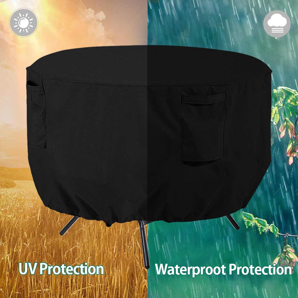Heavy Duty 420D Waterproof Round Patio Table Cover - 50