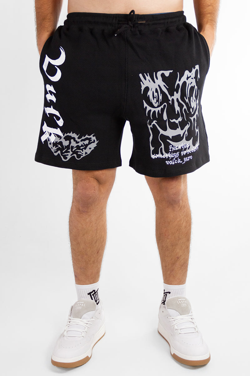 Men's Black Bermuda Vulk Shorts - Lightweight & Comfortable for Summer, Beach, and Casual Wear
