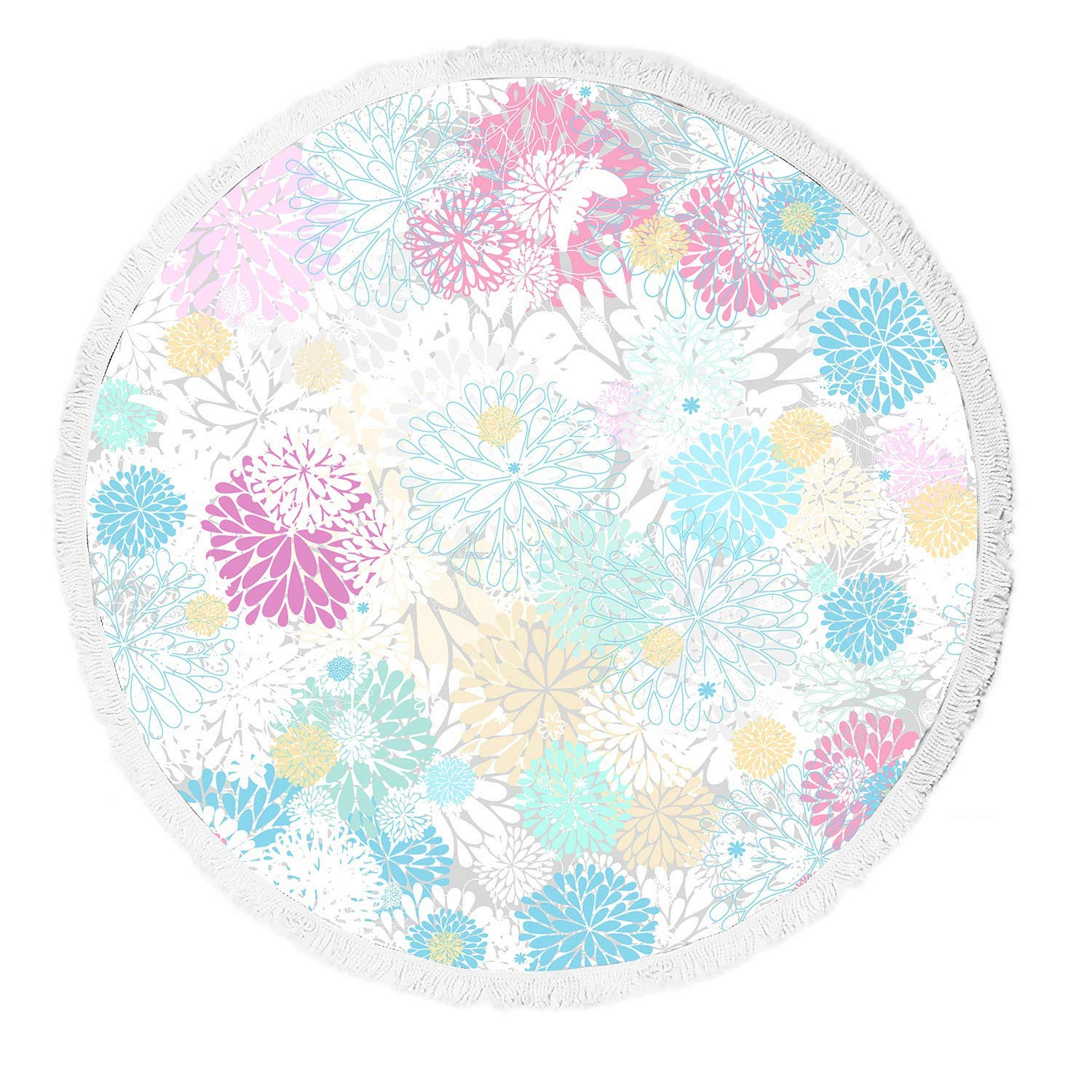 ECZJNT Floral Beach Towel - Large Soft Sand Blanket & Yoga Mat for Outdoor Picnics, Poolside Lounging, and Beach Vacations