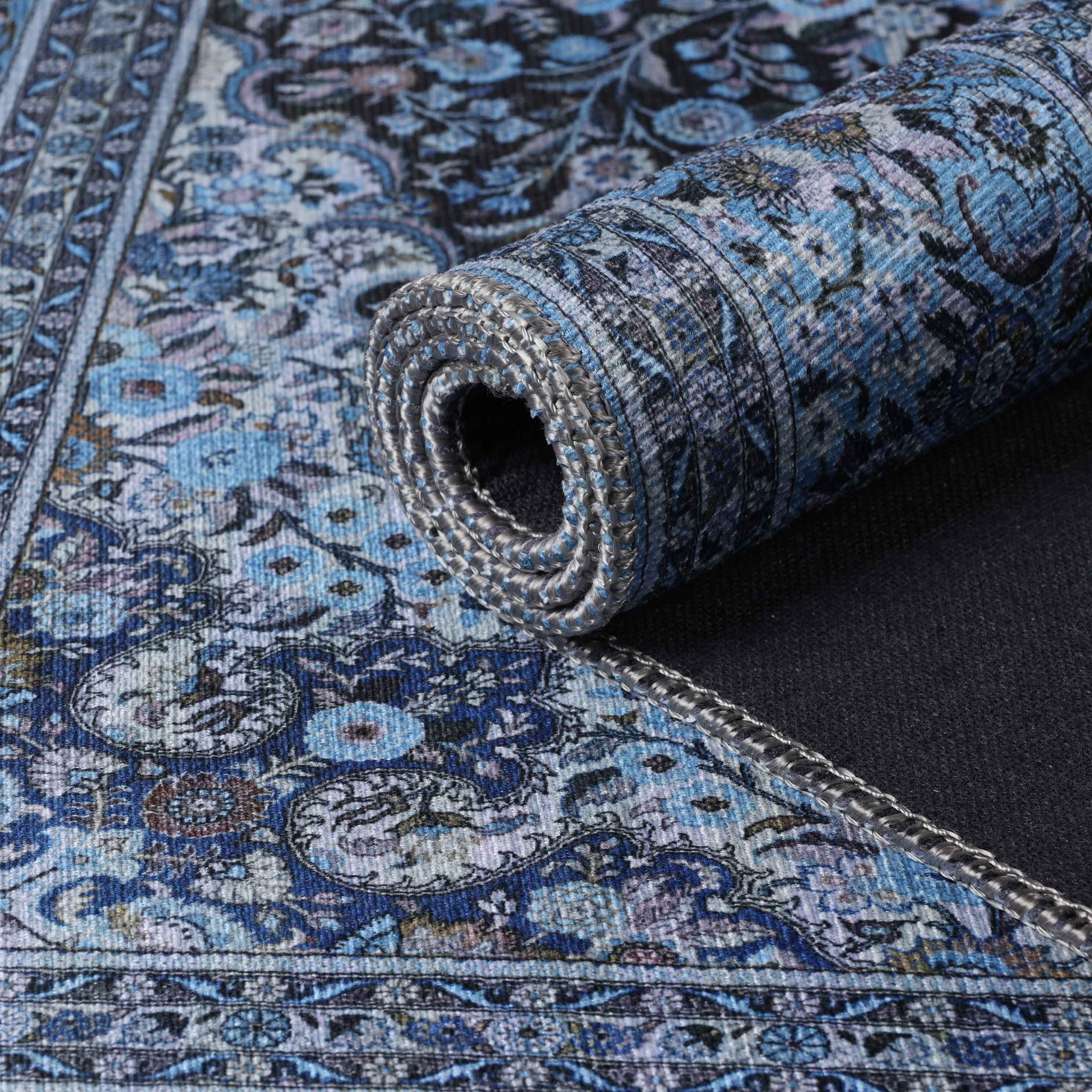 Fiorella Floral Medallion Indoor Area Rug - Non-Slip Living Room Runner Carpet for Bedroom, Hallway & Entryway Decor