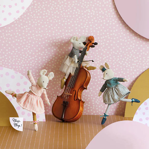 Moulin Roty Ballet Mouse Dolls - Adorable Dance School Toy for Kids | Perfect Gift for Ballet Lovers & Pretend Play