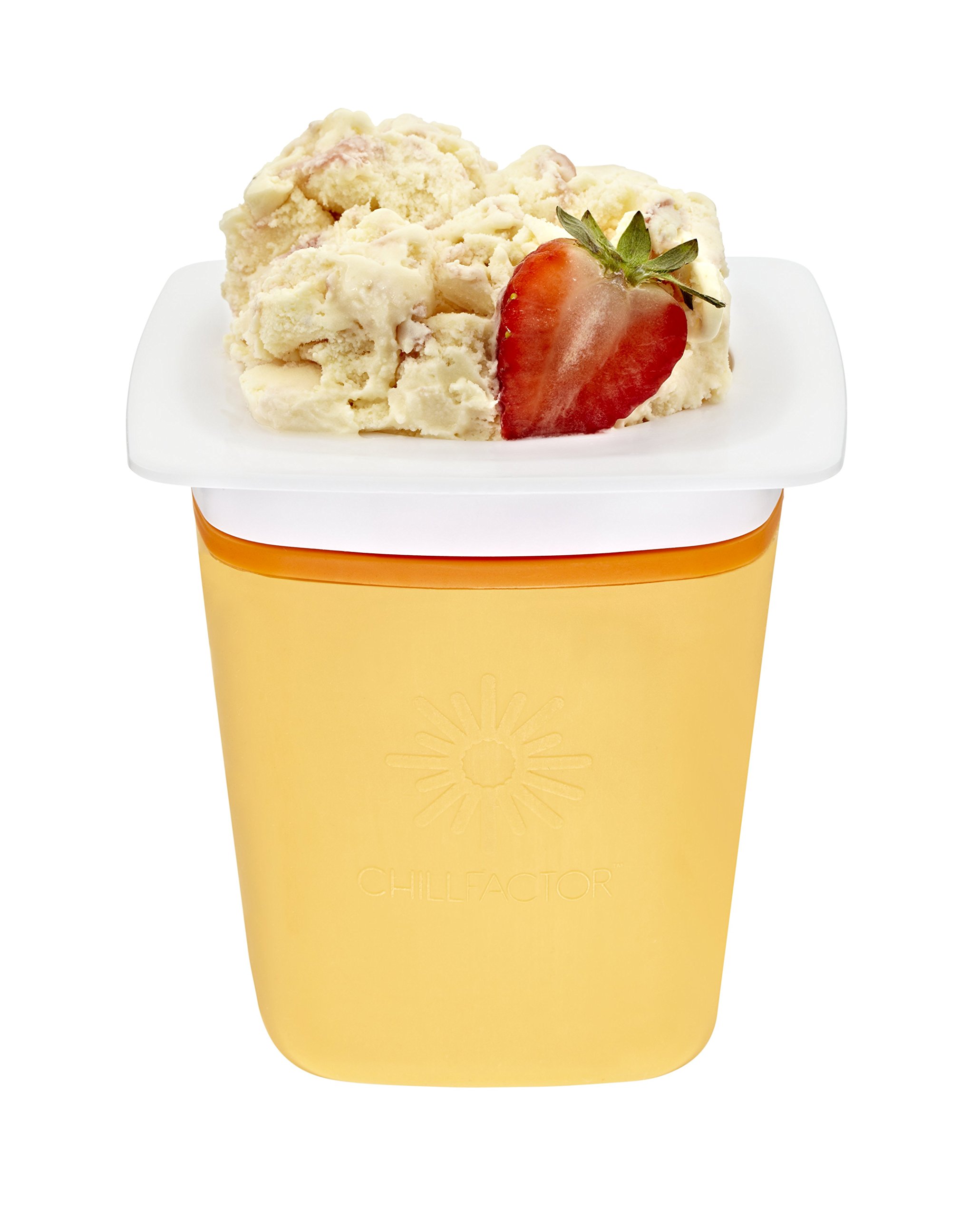 Chill Factor Frozen Yogurt Maker - Peach Flavor | Homemade Healthy Frozen Yogurt Machine for Kids & Adults | Perfect for Summer Desserts, Parties & Snacks