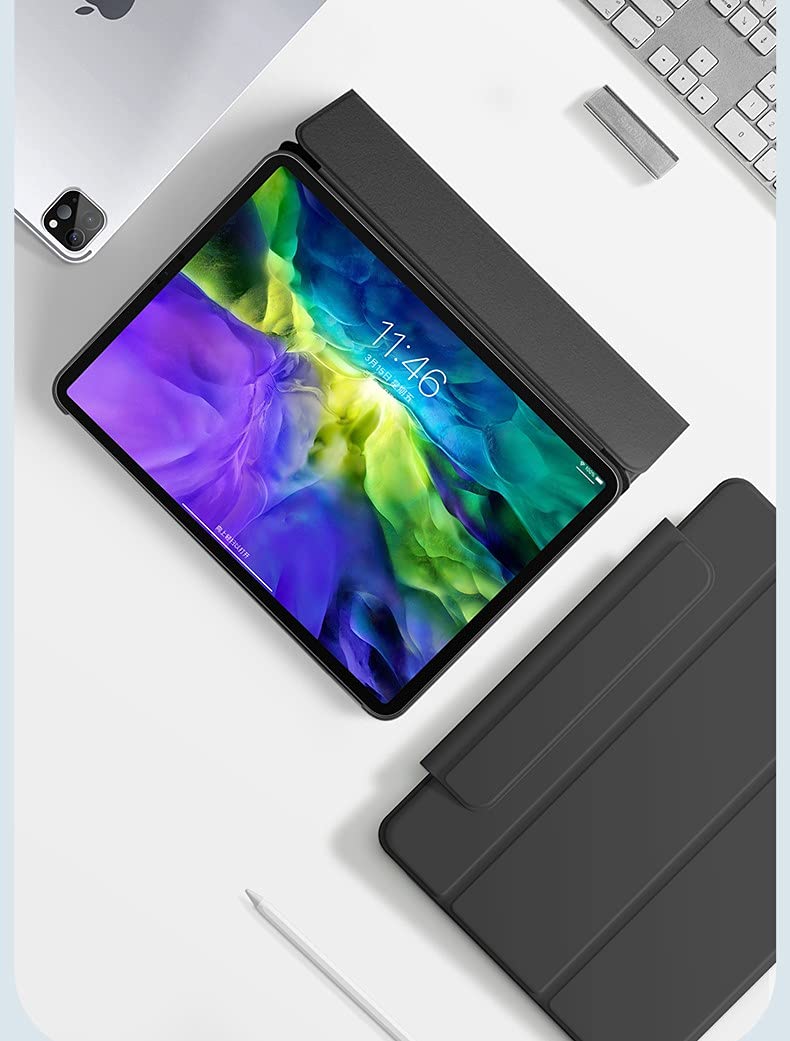 2021 4th Gen iPad Air 10.9-inch Magnetic Case - 2-in-1 Removable Protective Cover with 3-Fold Front Cover, Vertical Stand & Secure Buckle | Perfect for Work, Travel & Home Use (Compatible with iPad Air 4 2020, Black)