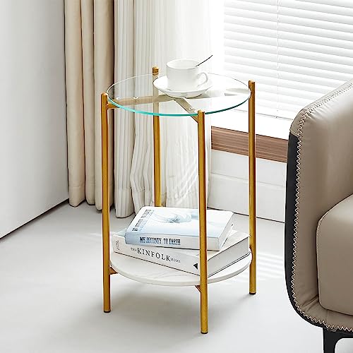 Glass Round End Table