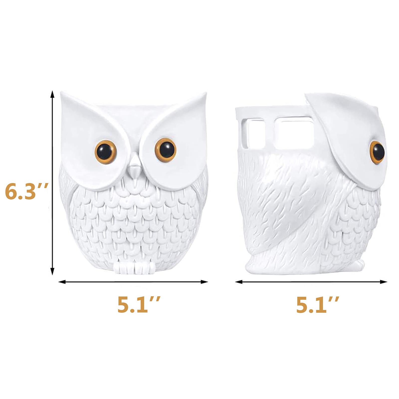 Upgraded Owl Speaker Stand Holder for Echo Dot 4th/3rd/2nd/1st Gen, Google Home Mini & Nest Mini - Cute Cartoon Owl Statue Home Decor for Bedroom, Living Room & Office