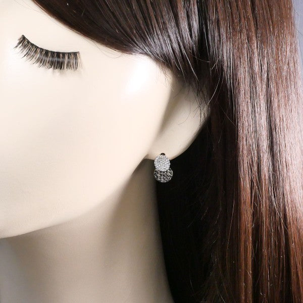 18K White Gold Single Zirconia Earring - Elegant Stud Earrings for Women, Perfect for Weddings, Parties & Everyday Wear