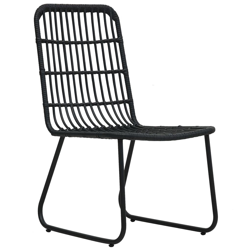 vidaXL 5-Piece Patio Dining Set - Outdoor Garden Furniture with Poly Rattan Chairs & Glass Table - Perfect for Balcony, Backyard, Terrace, and Poolside Dining