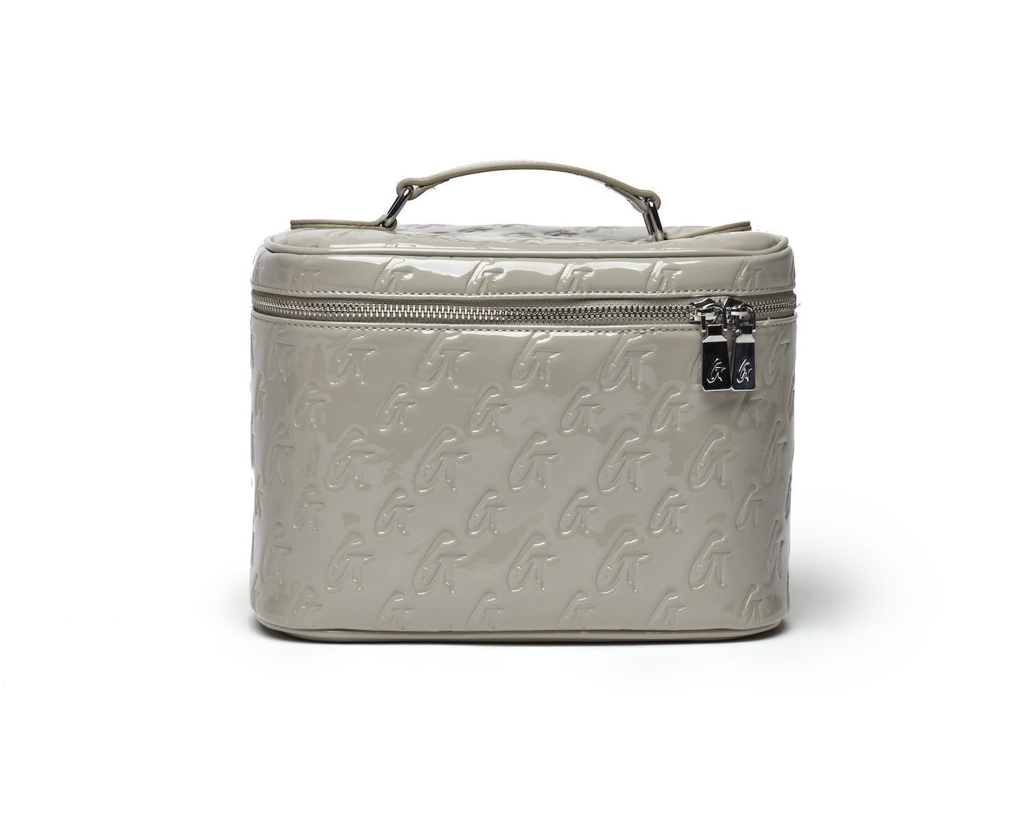 Large Monogram Toiletry Bag in Mirror Gray – Perfect for Travel, Gym & Weekend Getaways | Water-Resistant & Spacious Cosmetic Organizer
