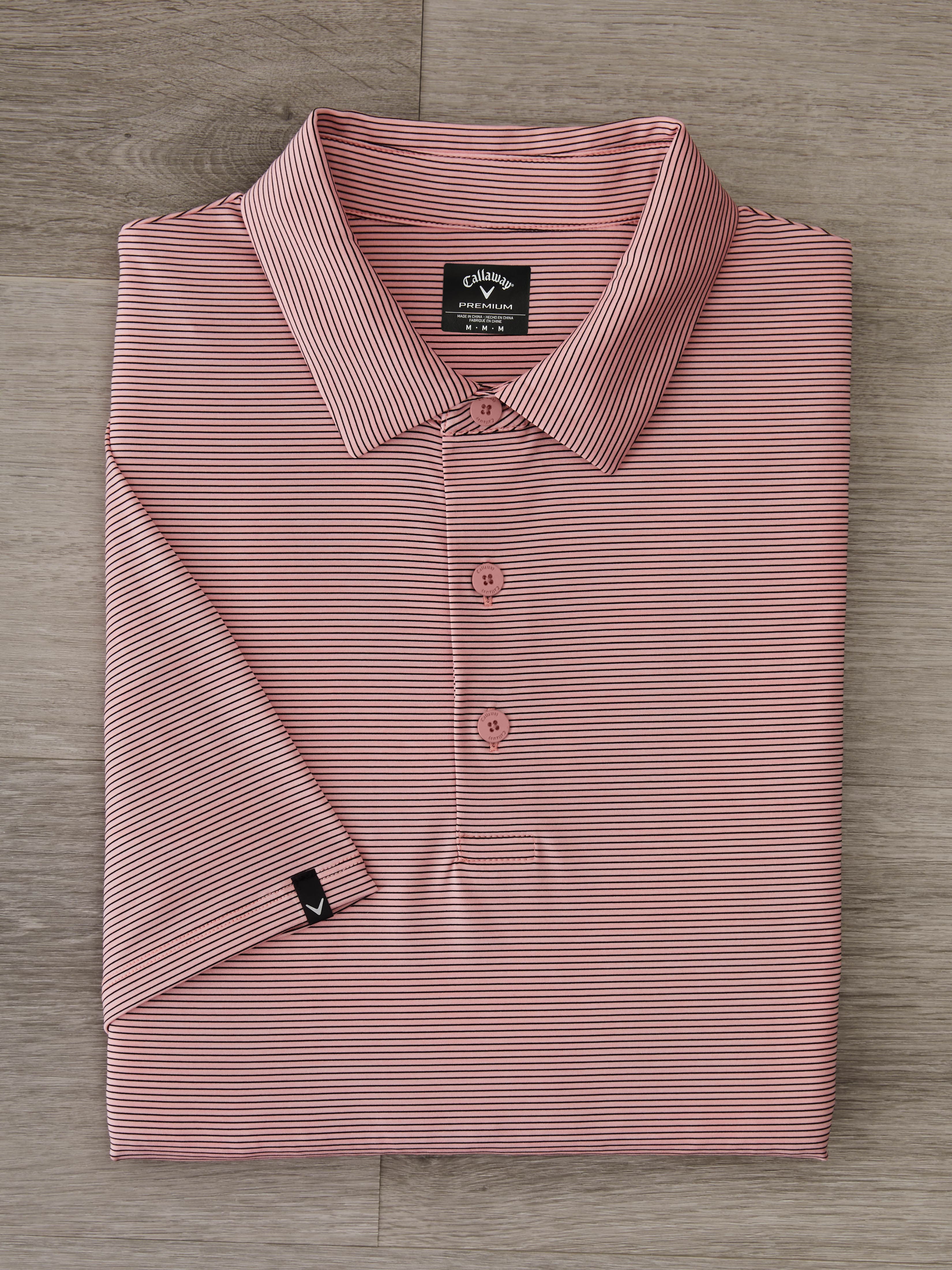 Premium Men's Soft Touch Fineline Golf Polo Shirt - Breathable & Moisture-Wicking for Comfort on the Golf Course & Casual Wear