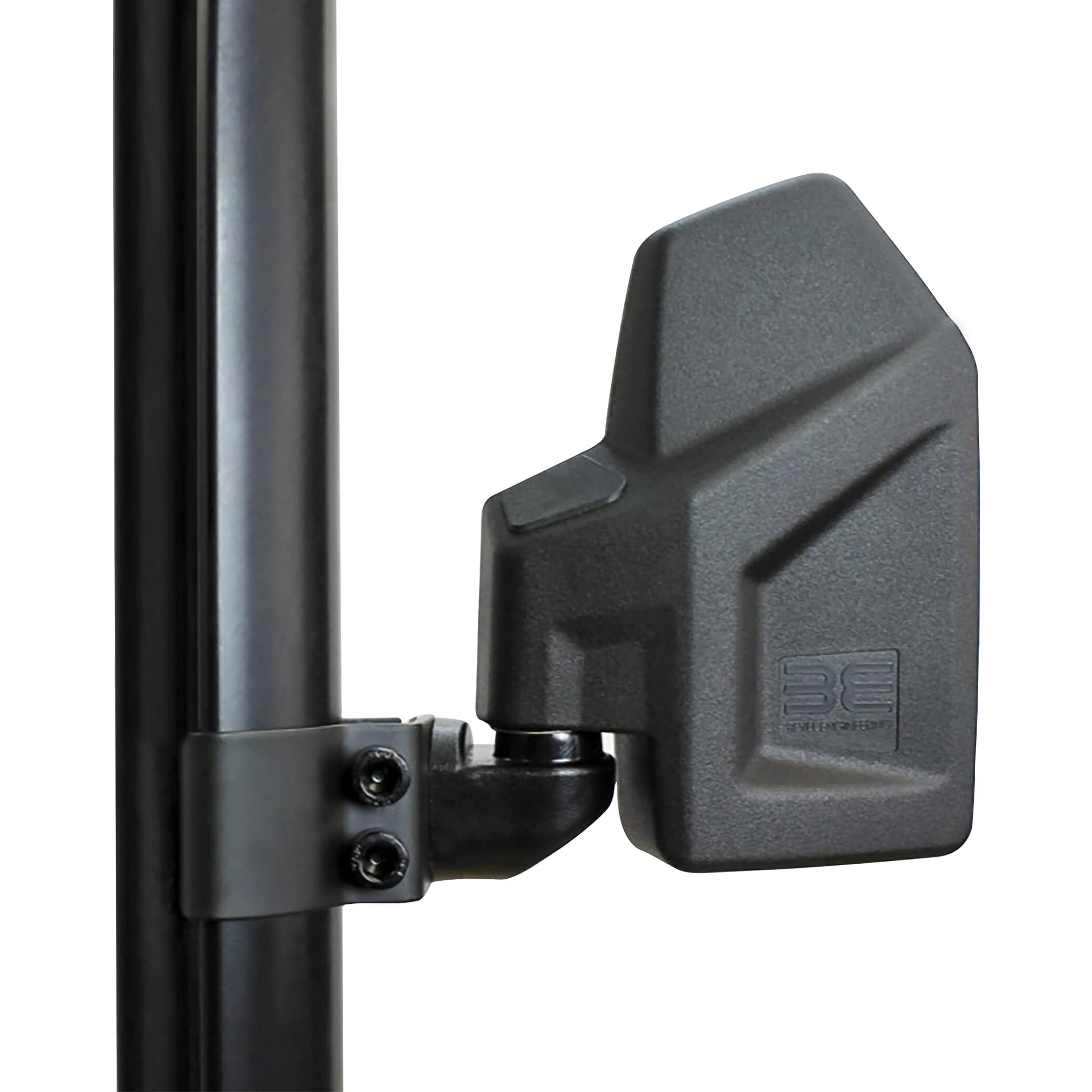 Bevel Engineering UTV Rear View Side Mirror Kit (2 Pack) - Break Away & Adjustable Design - High Impact Shatterproof Tempered Glass - Fits Non-Round Cage Bars (Driver & Passenger Side) - Perfect for Off-Roading, Hunting & Trail Riding Adventures