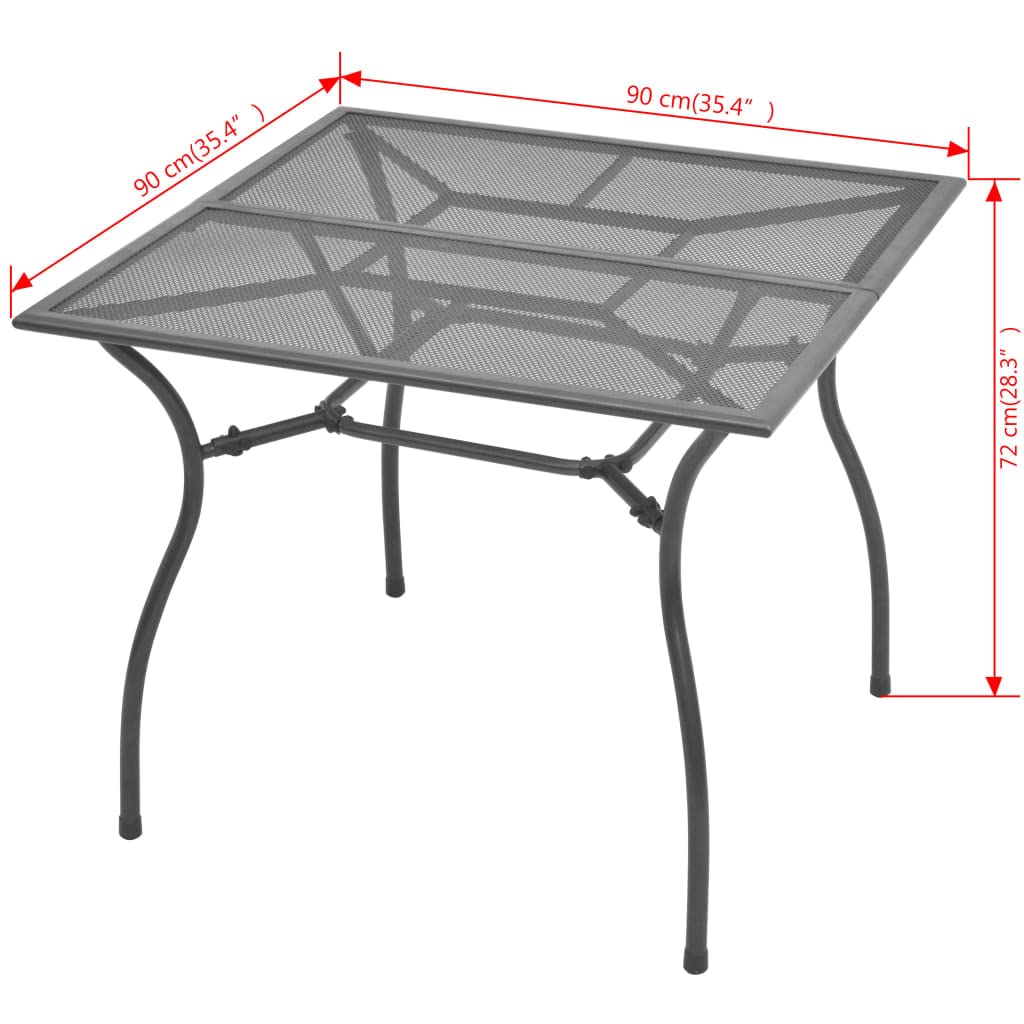 Square Outdoor Dining Table 35.4