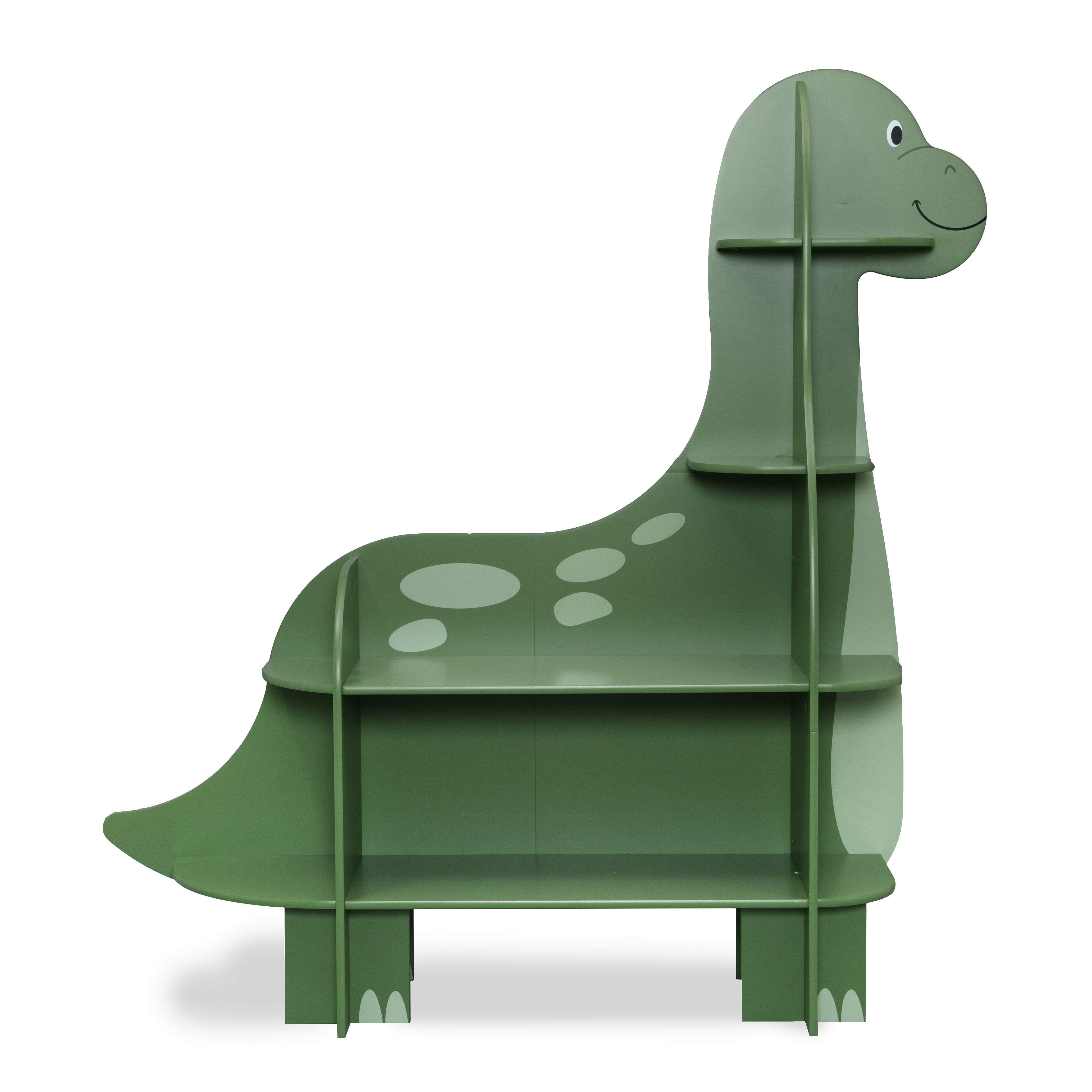 Dinosaur Themed Kids Bookcase - Fun & Educational Bookshelf for Children's Room, Playroom, or Classroom Decor